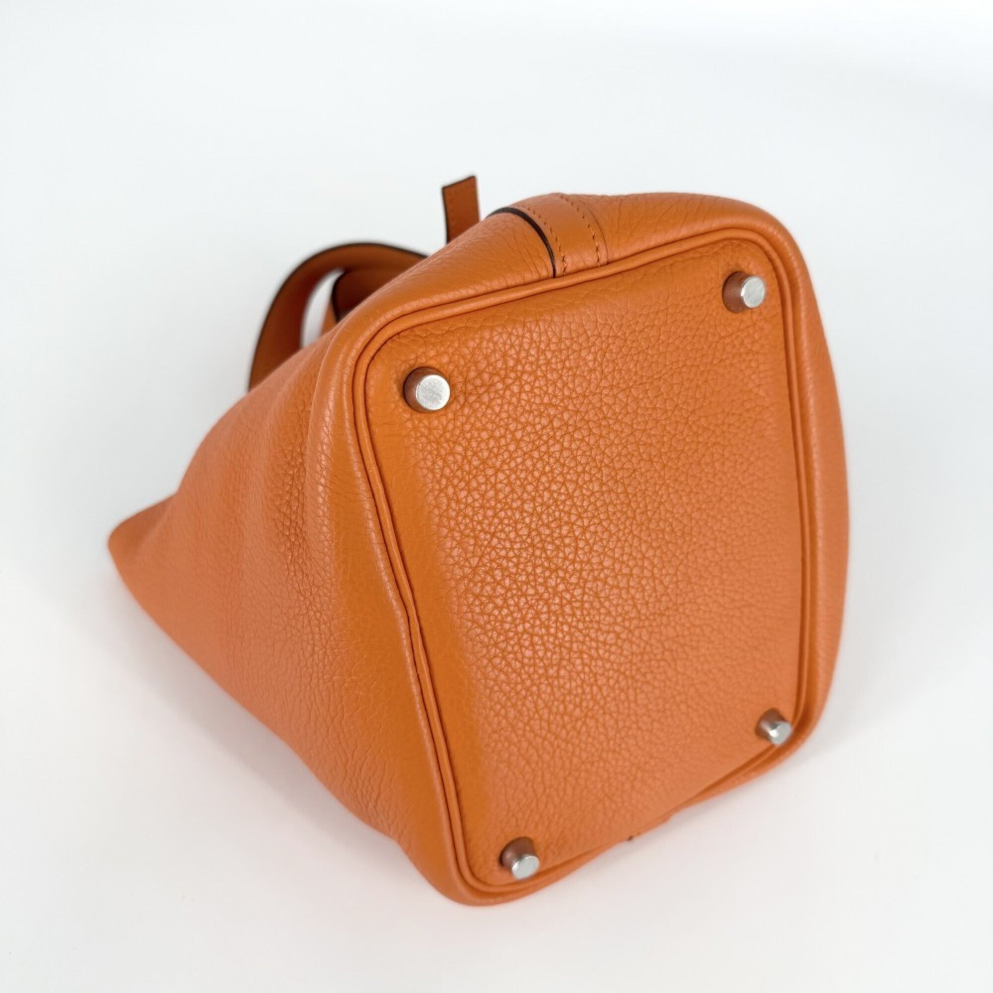 Hermes Picotin Orange Leather Handbag (Pre-Owned)