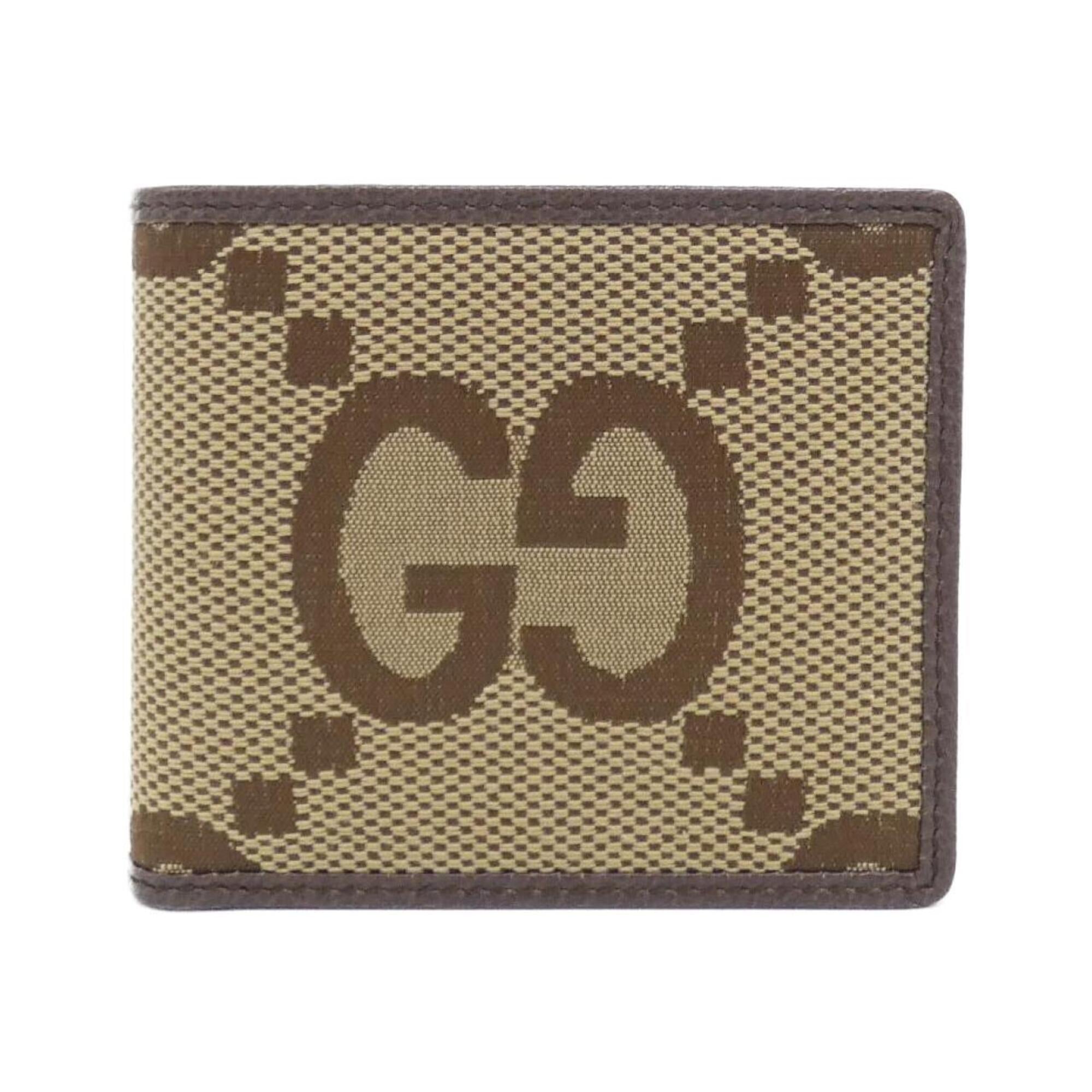 Gucci Brown Canvas Bill Wallet (Bi-Fold) (Pre-Owned)
