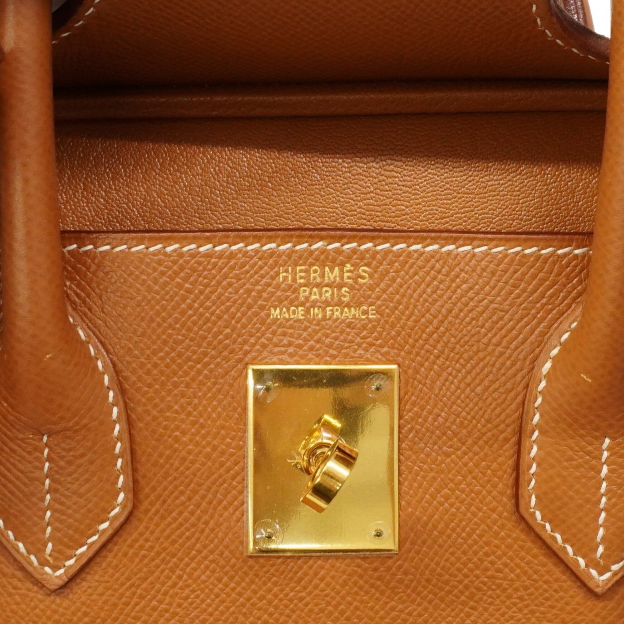 Hermes Gold Courchevel Leather Handbag (Pre-Owned)