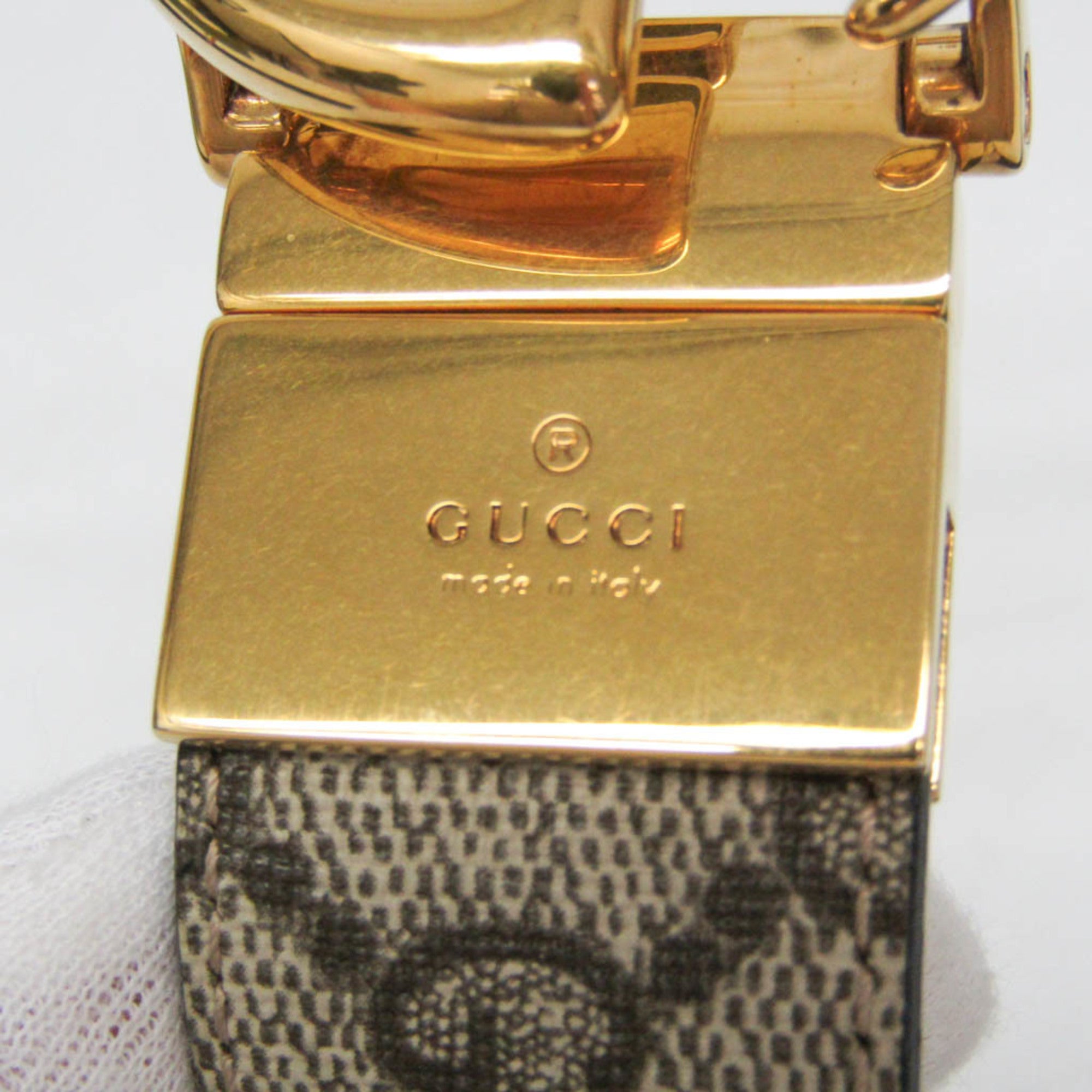 Gucci Beige Black Standard Belt (Pre-Owned)