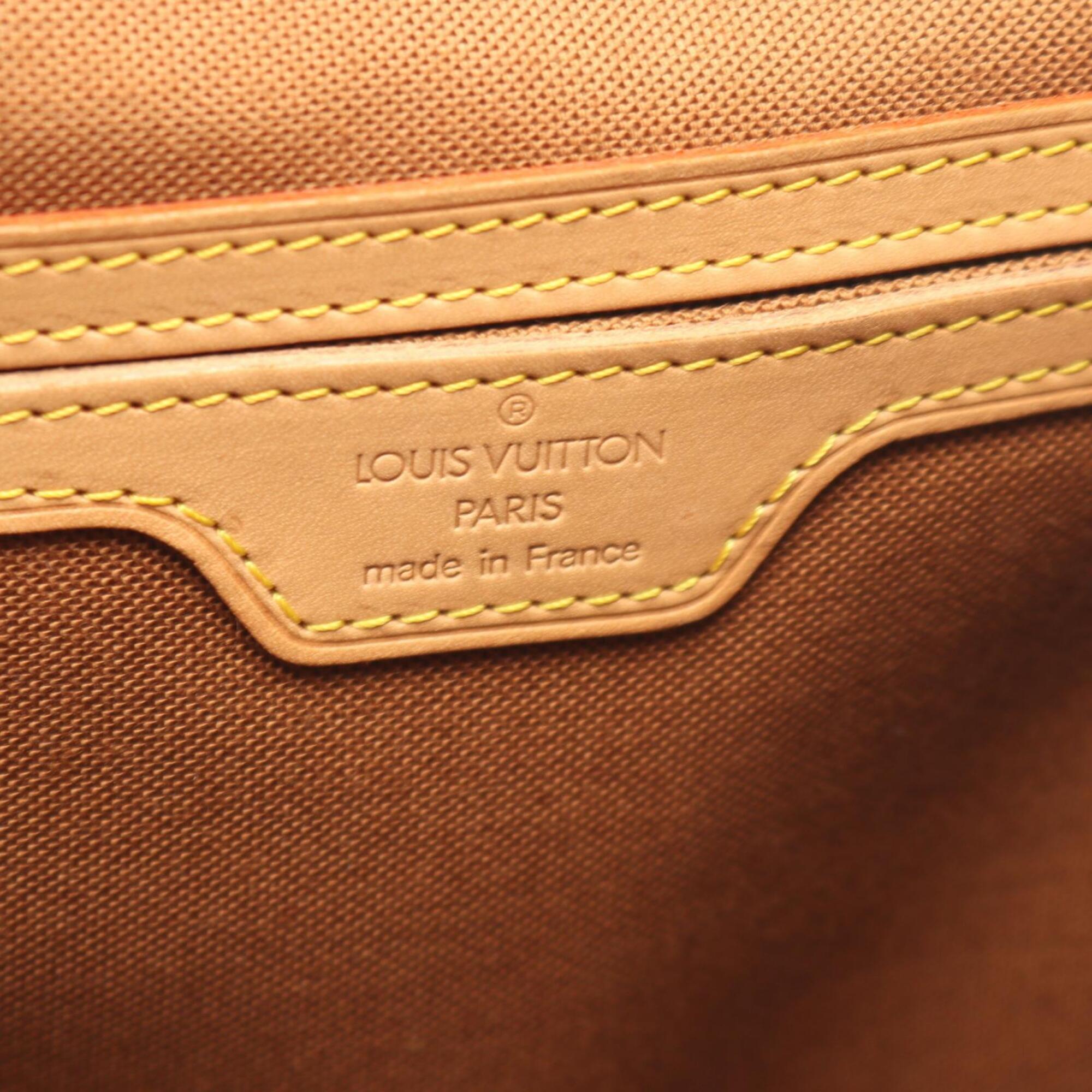 Louis Vuitton Brown Monogram Coated Canvas Leather Backpack (Pre-Owned)