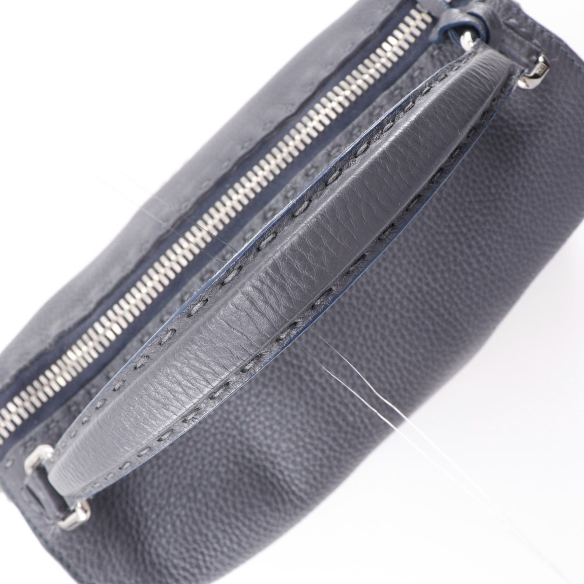 Fendi Gray Leather Handbag (Pre-Owned)