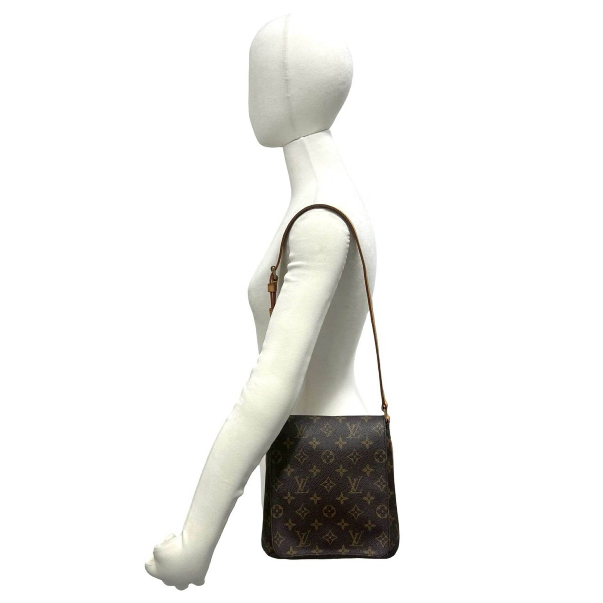 Louis Vuitton Brown Leather Pvc Shoulder Bag (Pre-Owned)
