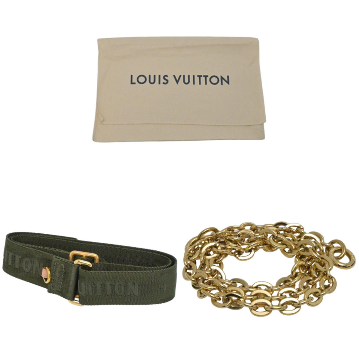 Louis Vuitton Brown Khaki Monogram Pochette Pouch (Pre-Owned)