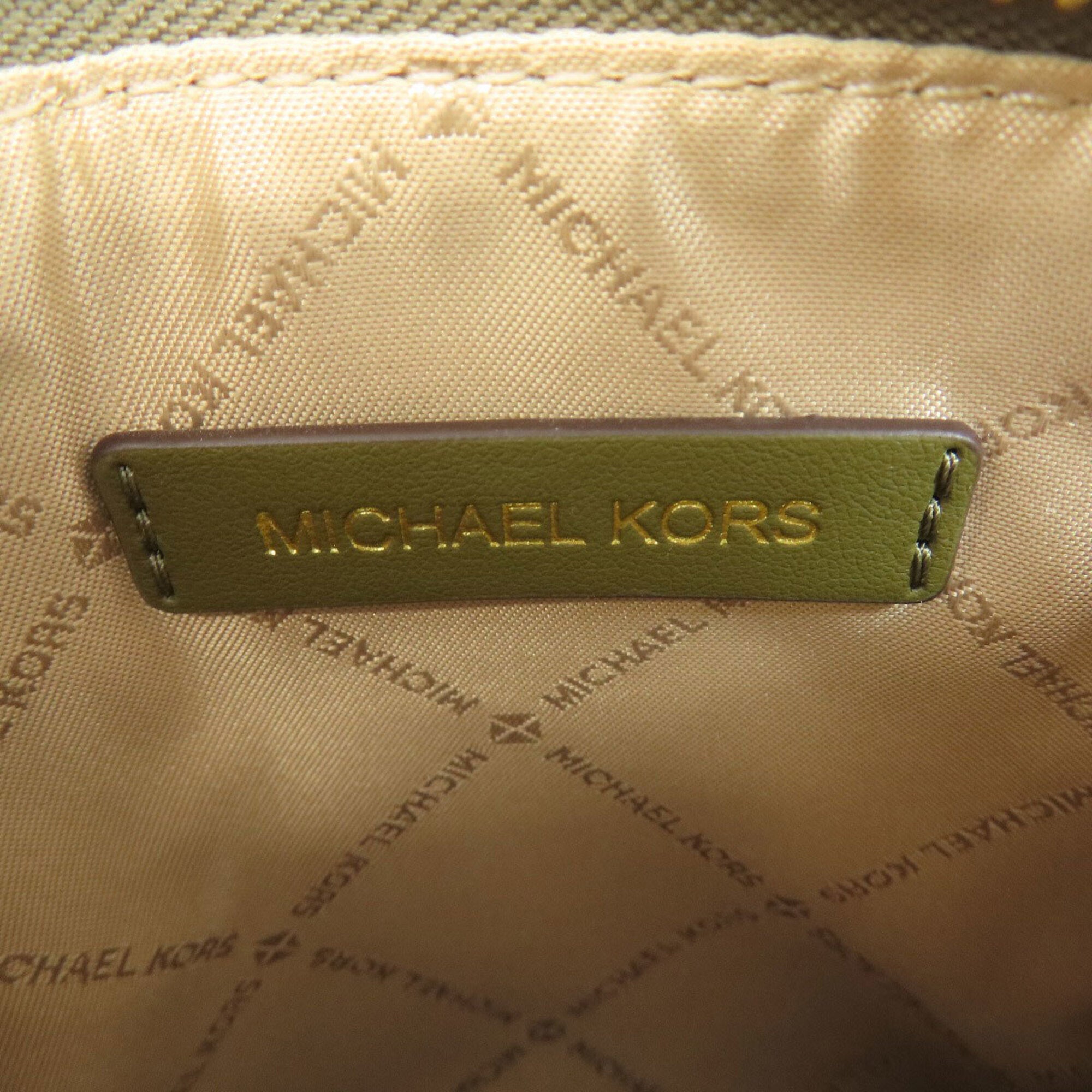 Michael Kors Black Khaki Pvc Handbag (Pre-Owned)