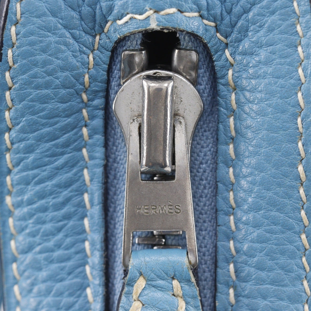 Hermes Blue Jean Togo Leather Shoulder Bag (Pre-Owned)