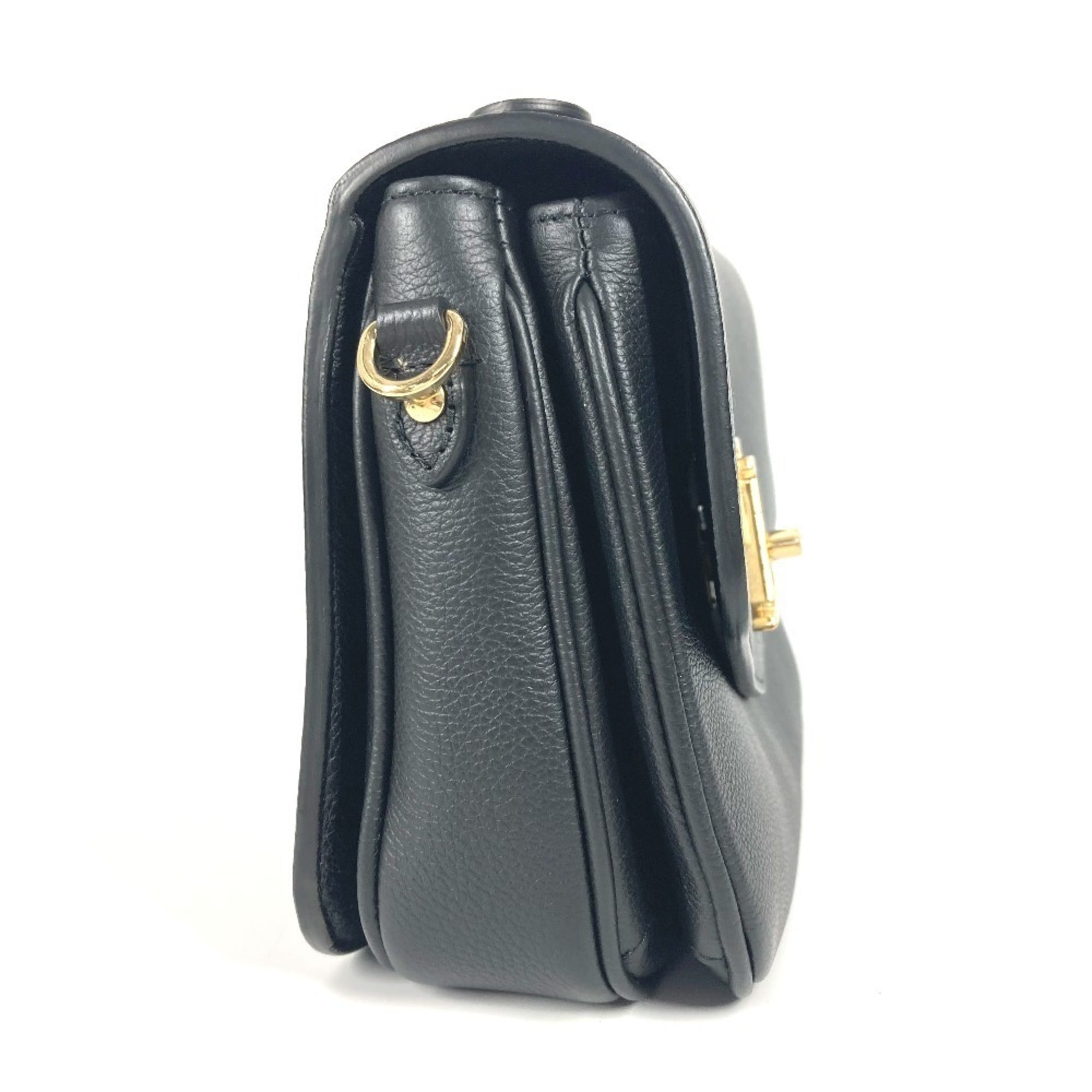 Louis Vuitton Black Noir Leather Handbag Shoulder Bag (Pre-Owned)