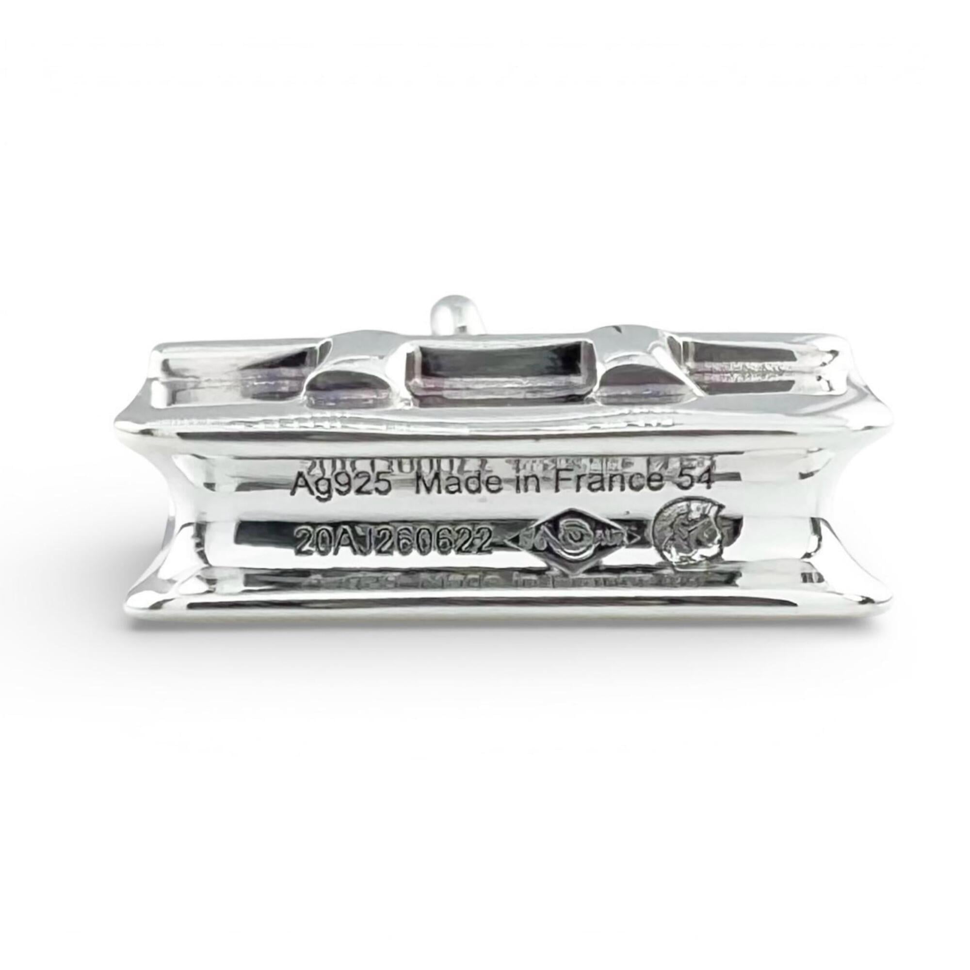Hermes Silver Silver 925 Band Ring (Pre-Owned)