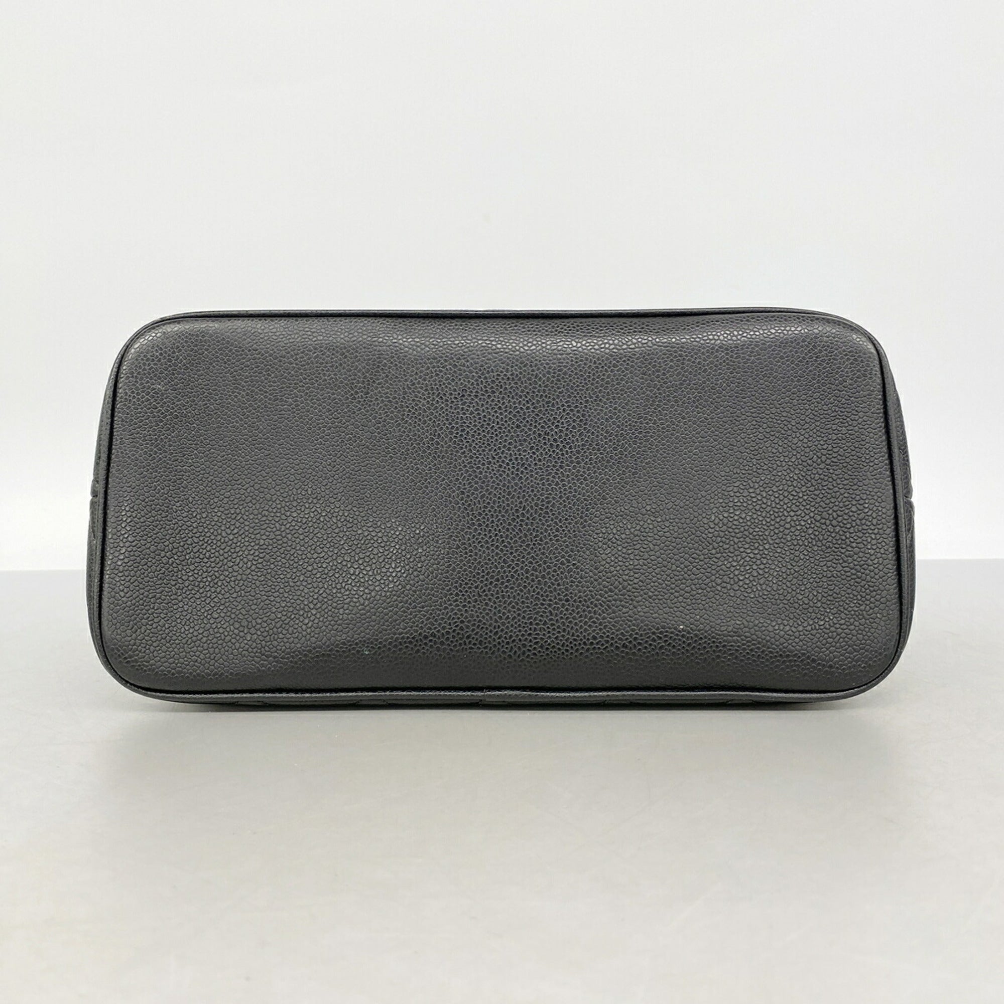 Chanel Black Grained Calfskin Tote Bag (Pre-Owned)