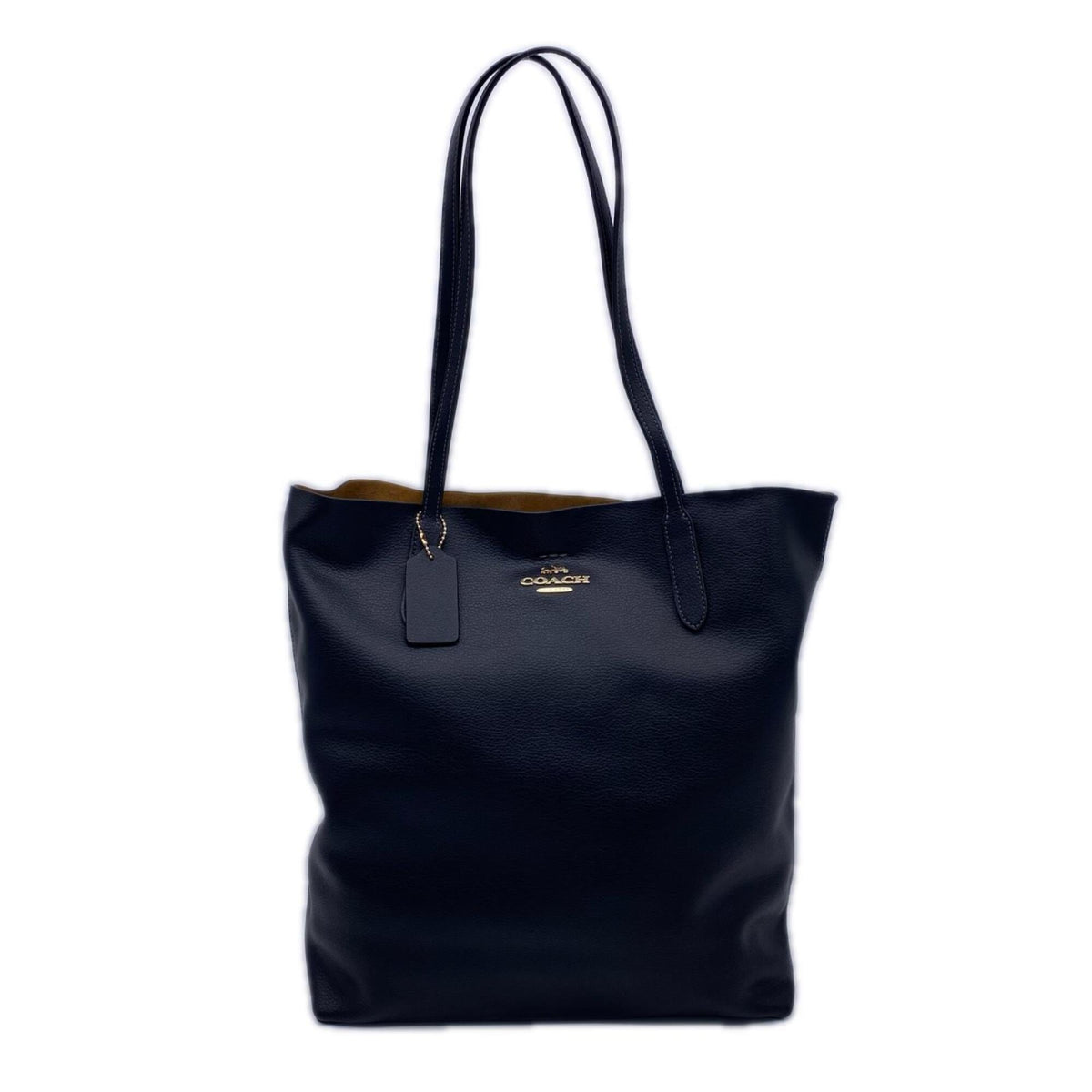 Coach Black Leather Tote Bag (Pre-Owned)