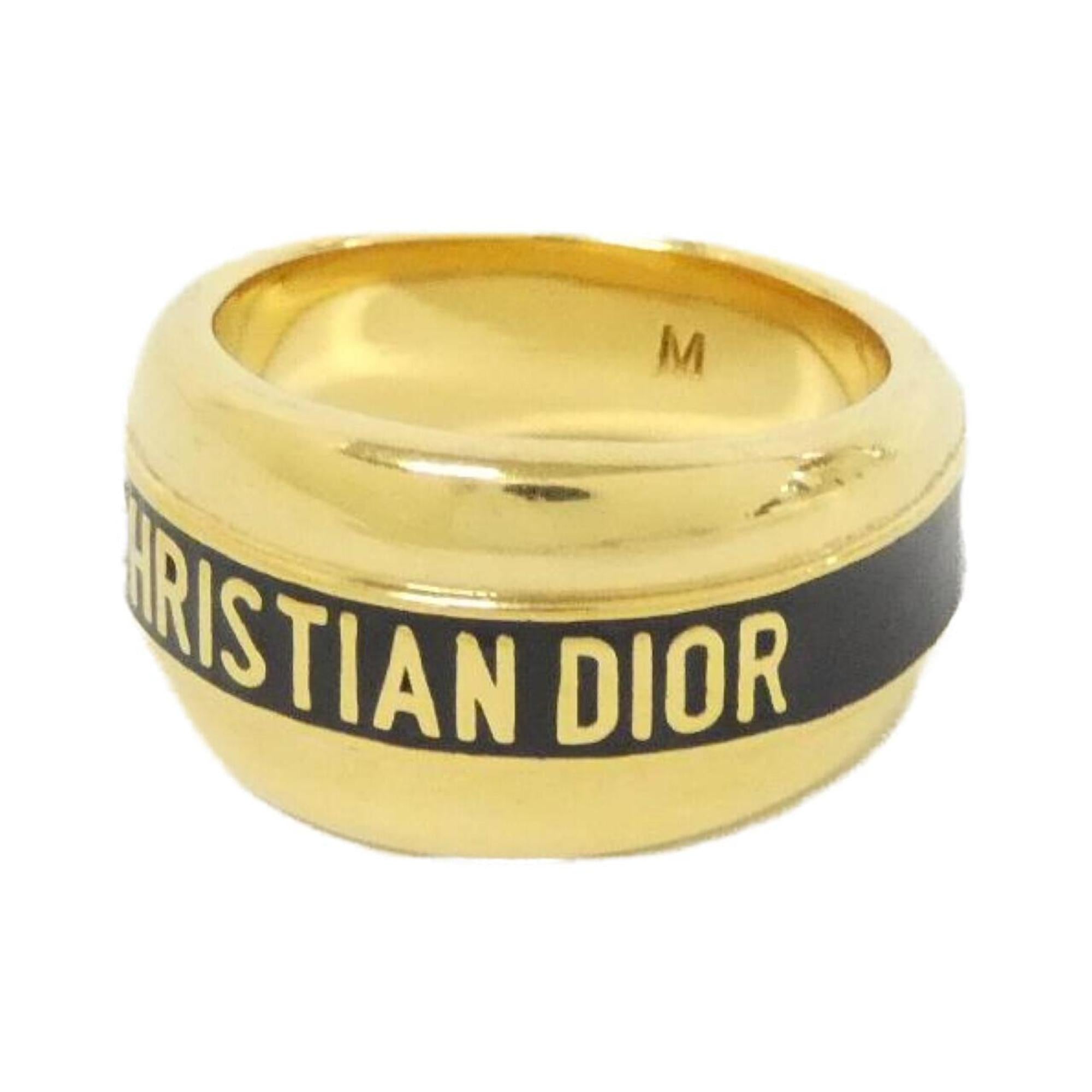 Christian Dior Gold Black Band Ring (Pre-Owned)
