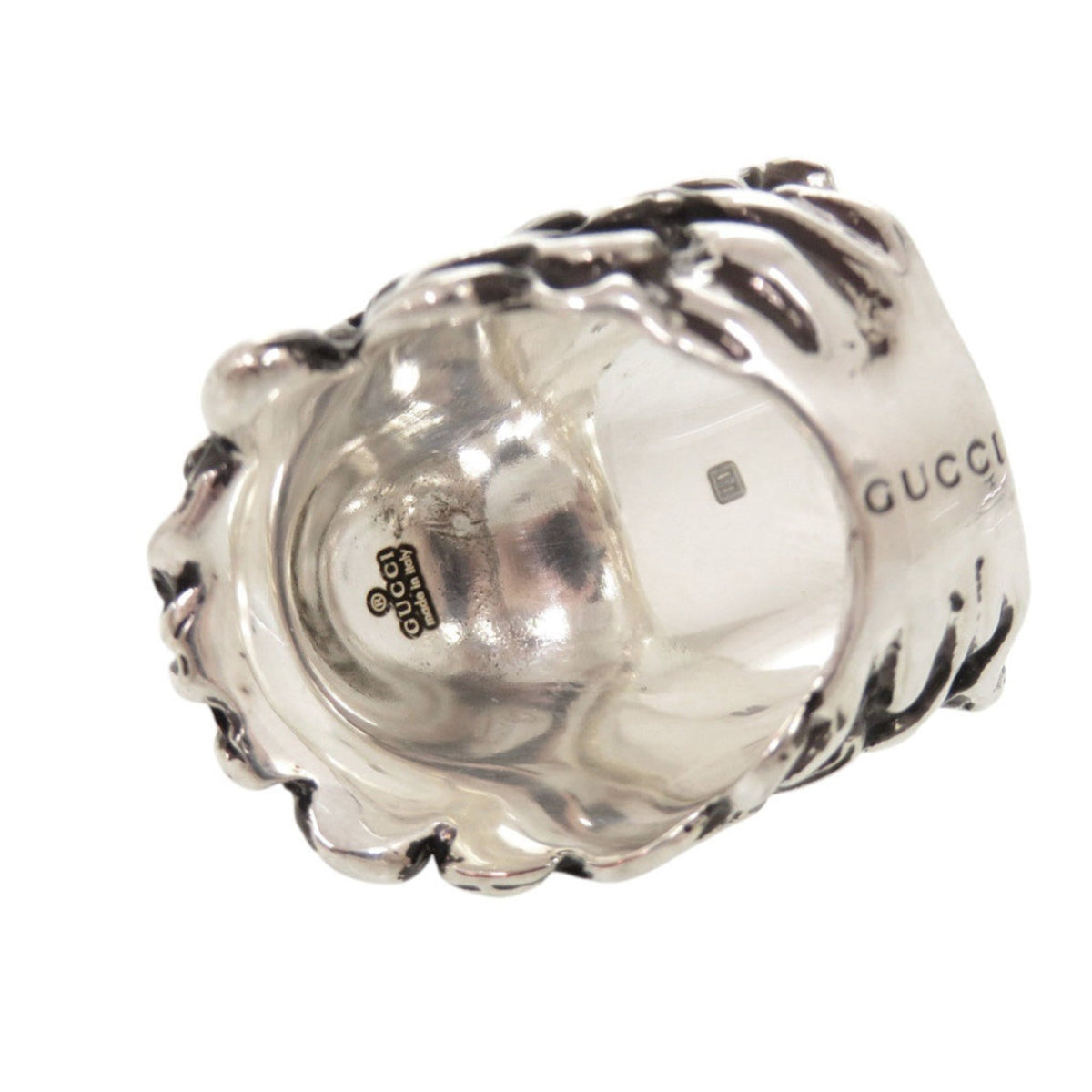 Gucci Silver Metal Band Ring (Pre-Owned)
