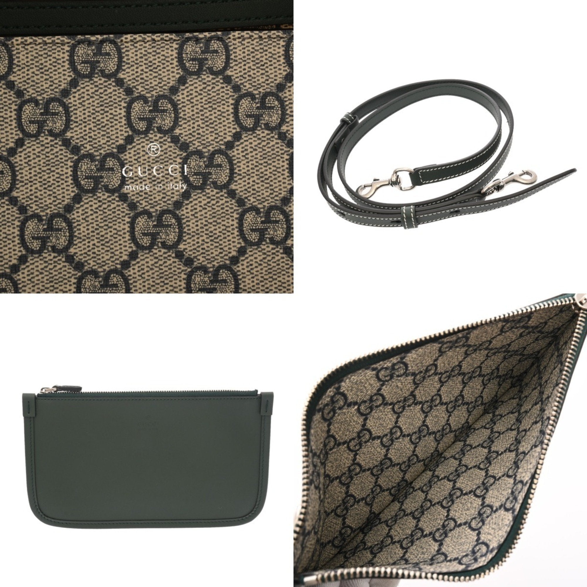 Gucci Beige Canvas Leather Handbag (Pre-Owned)