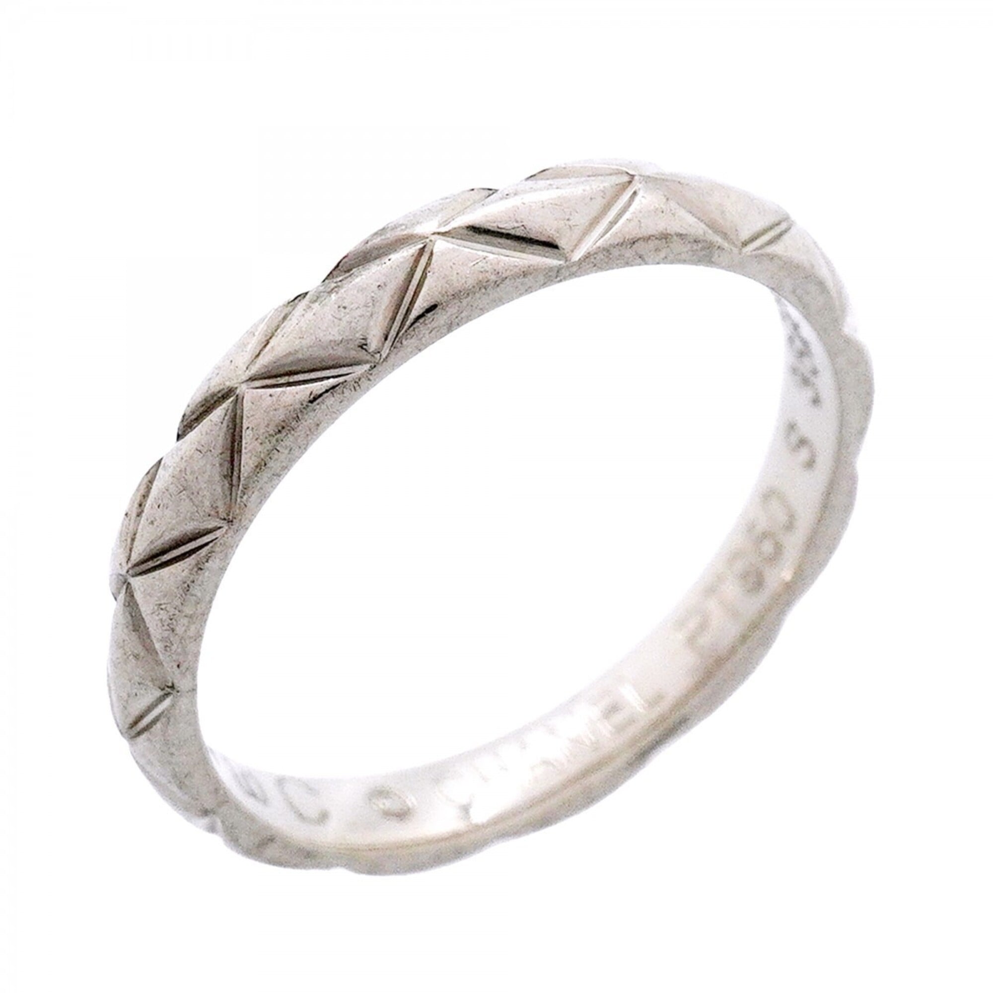 Chanel Platinum 950 Band Ring (Pre-Owned)