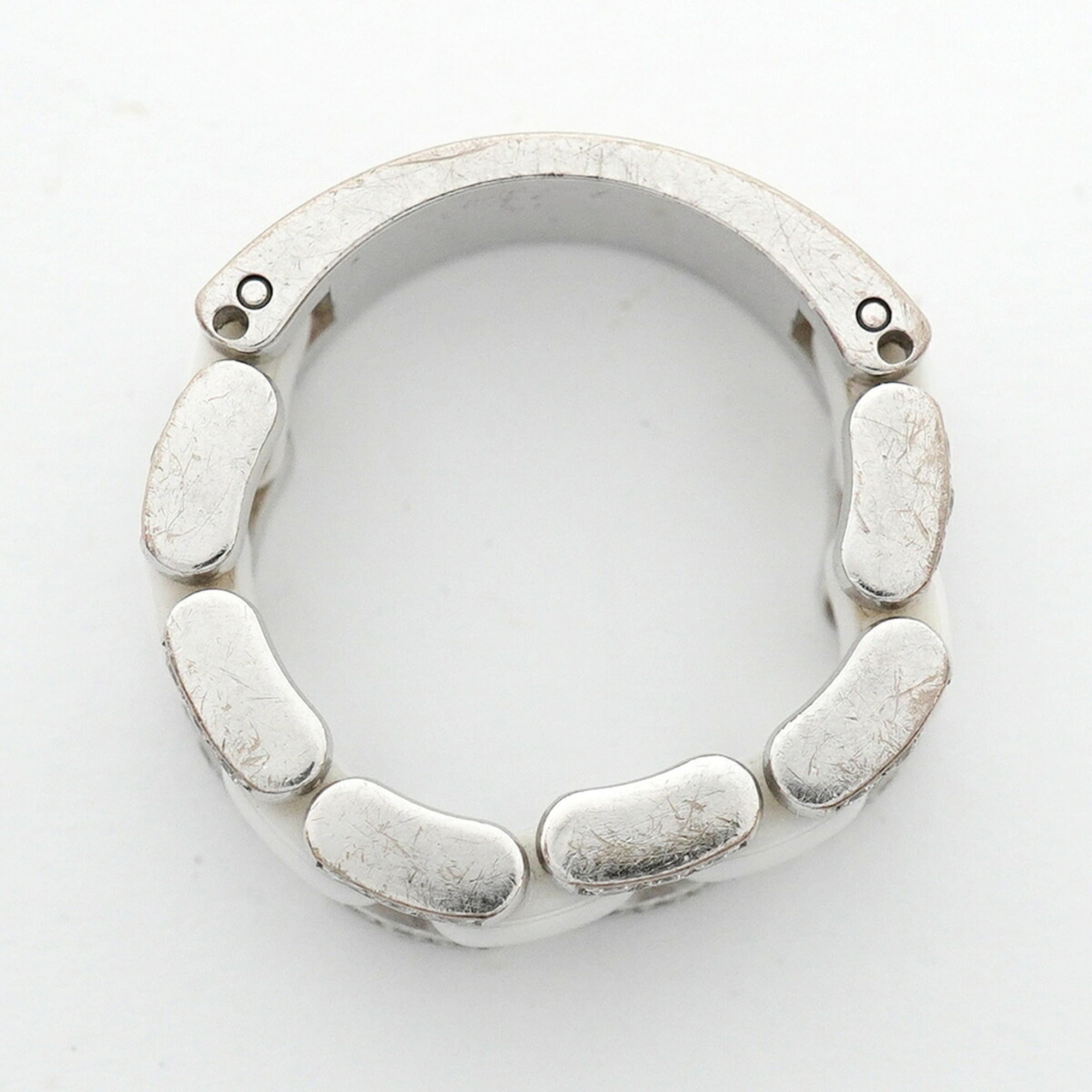 Chanel White White Gold (18K) Ceramic Band Ring (Pre-Owned)