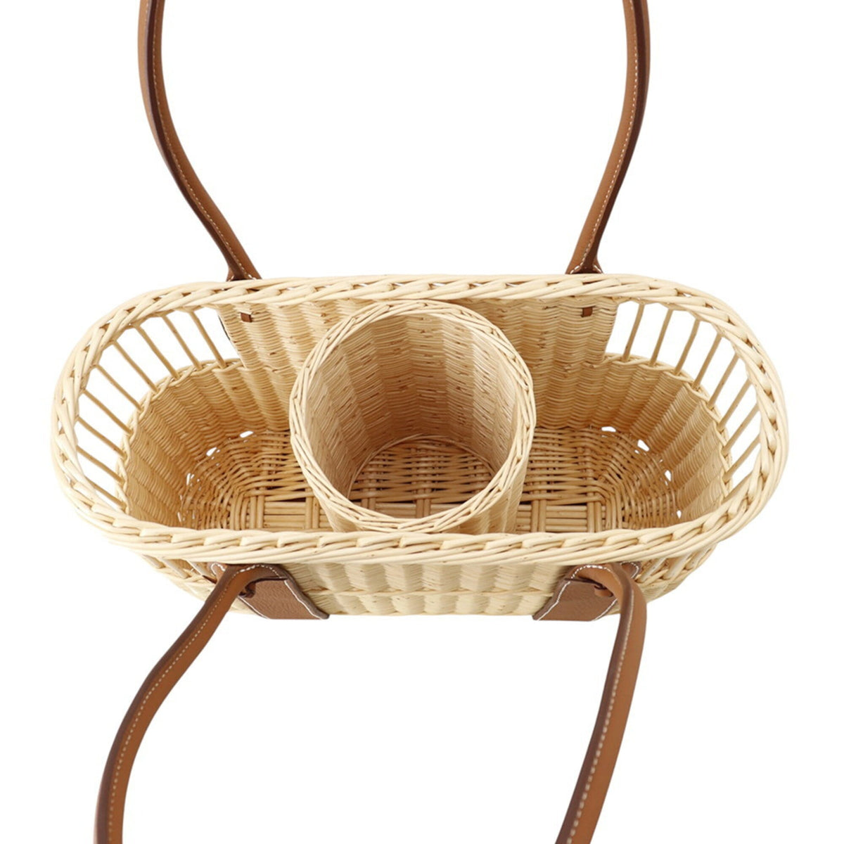 Hermes Gold Basket Handbag (Pre-Owned)