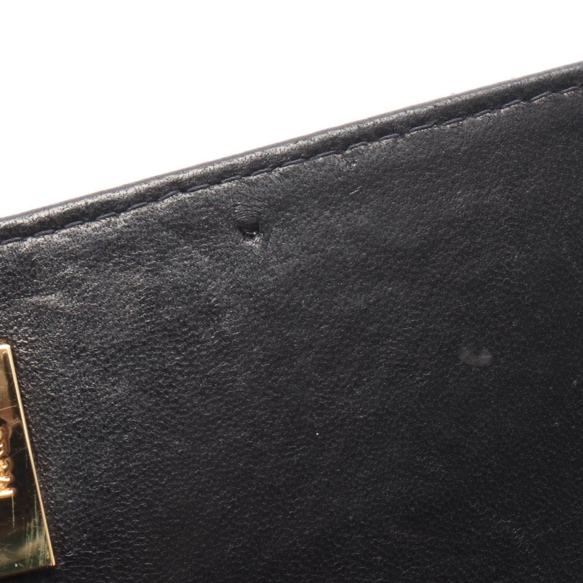 Chanel Black Leather Handbag Shoulder Bag (Pre-Owned)
