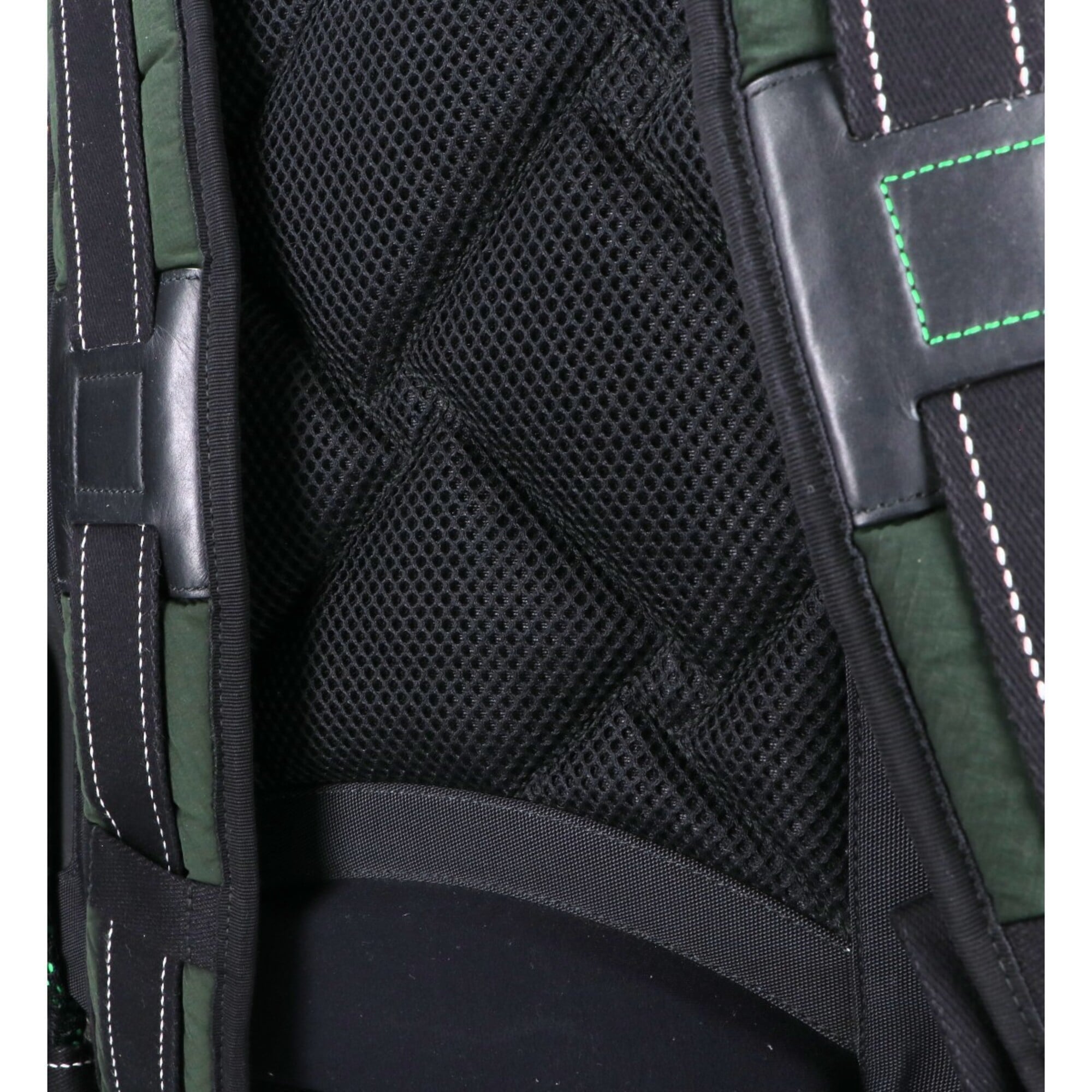 Bottega Veneta Black Green Nylon Backpack (Pre-Owned)