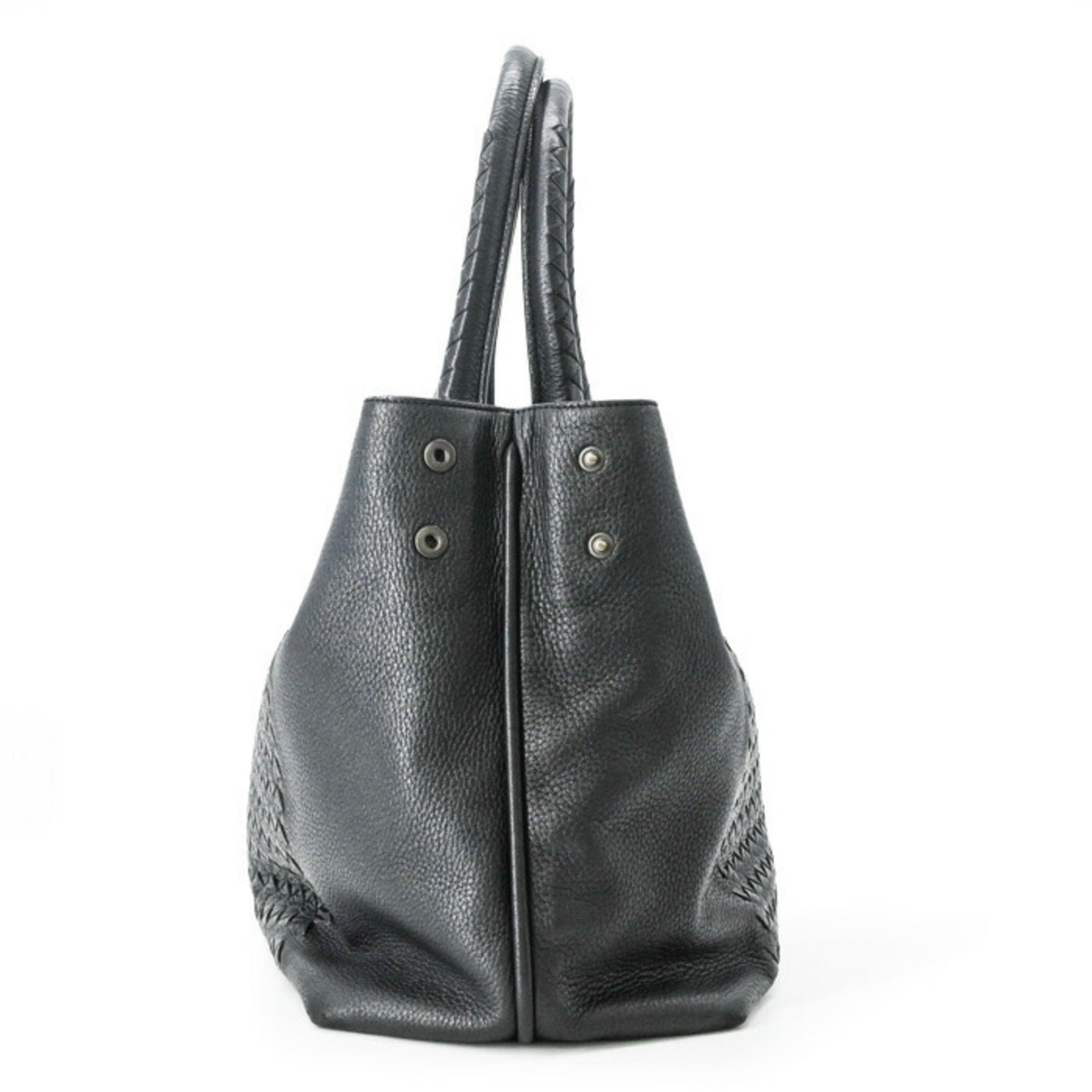 Bottega Veneta Black Intrecciato Tote Bag (Pre-Owned)