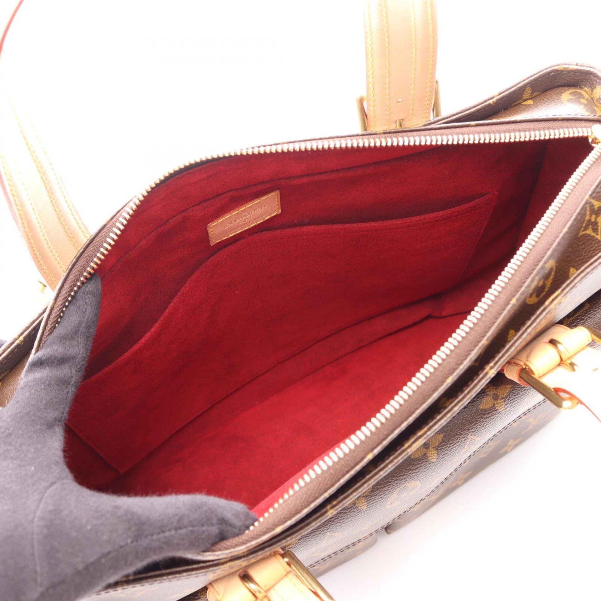 Louis Vuitton Brown Monogram Coated Canvas Leather Handbag (Pre-Owned)
