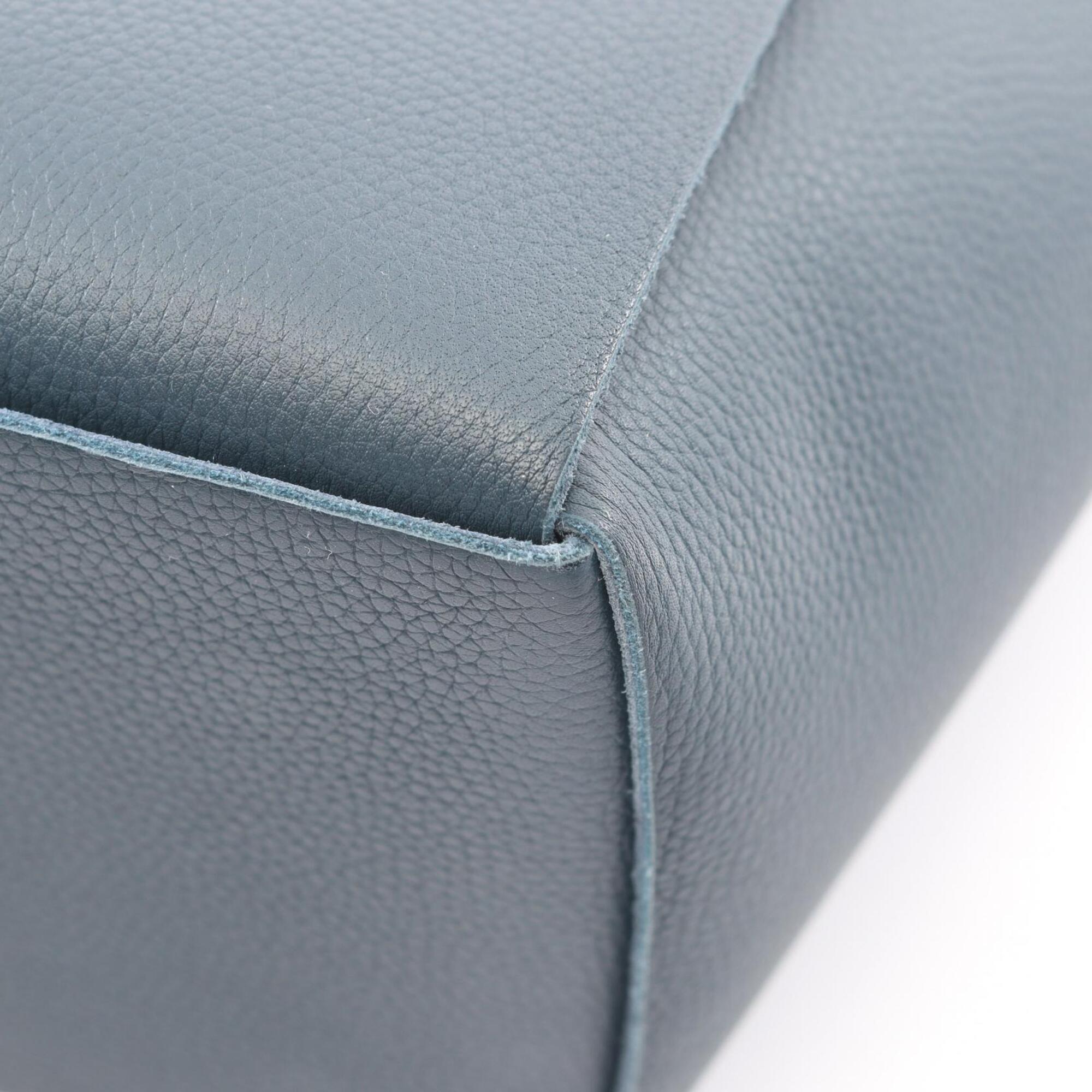 Bottega Veneta Navy Leather Handbag Tote Bag (Pre-Owned)