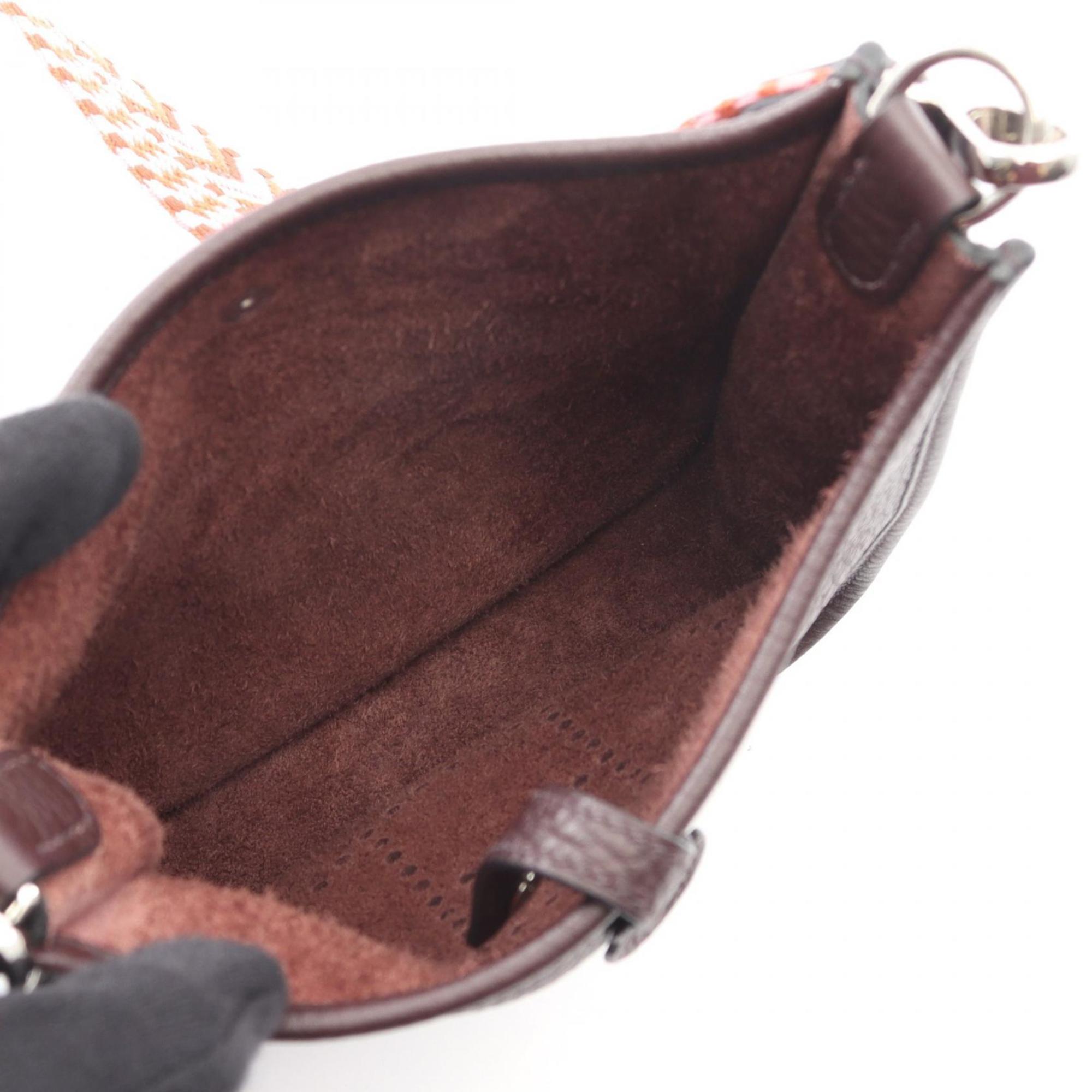 Hermes Bordeaux Taurillon Clemence Leather Leather Shoulder Bag (Pre-Owned)
