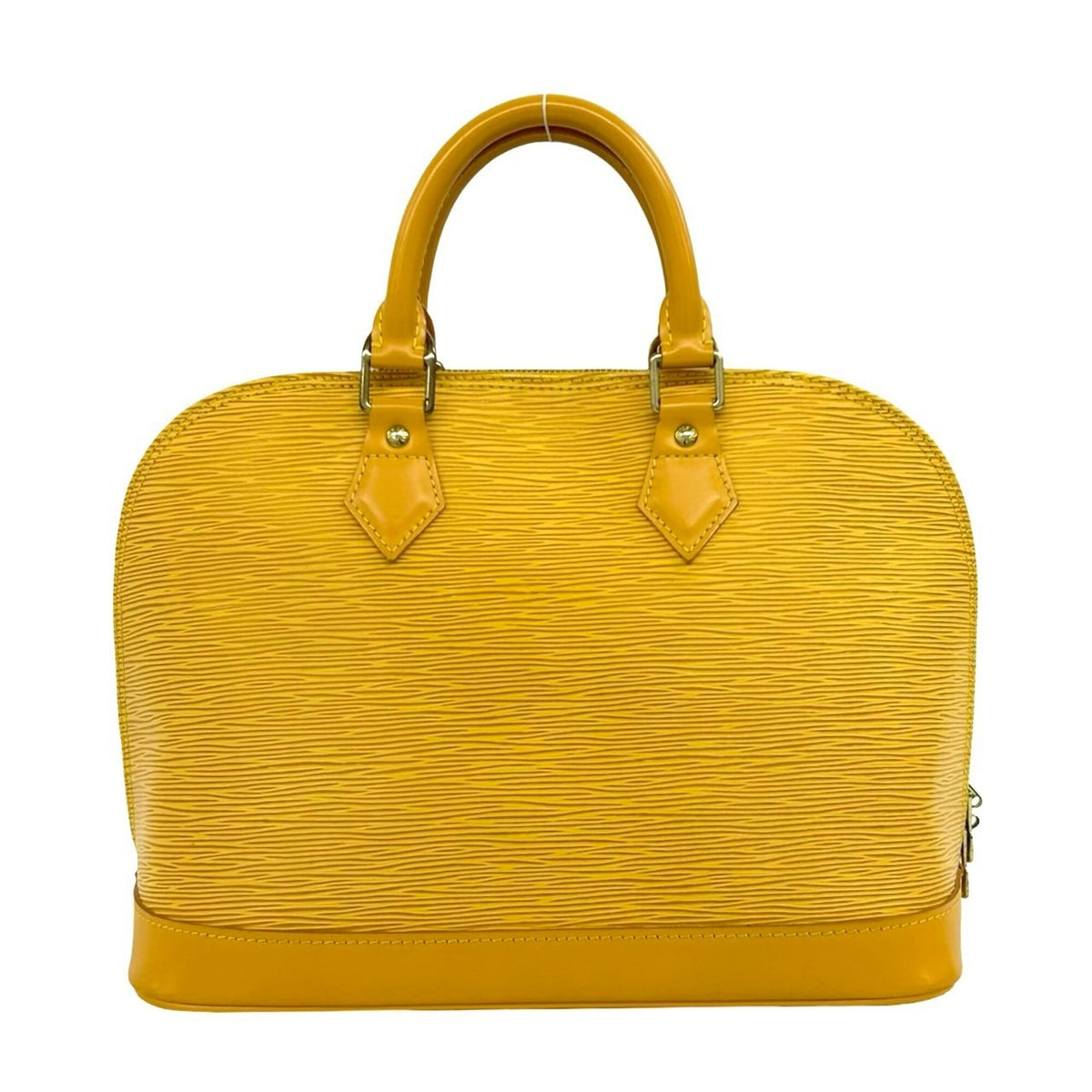 Louis Vuitton Yellow Leather Boston Bag Handbag (Pre-Owned)