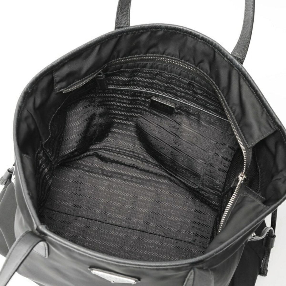 Prada Black Nylon Tote Bag (Pre-Owned)