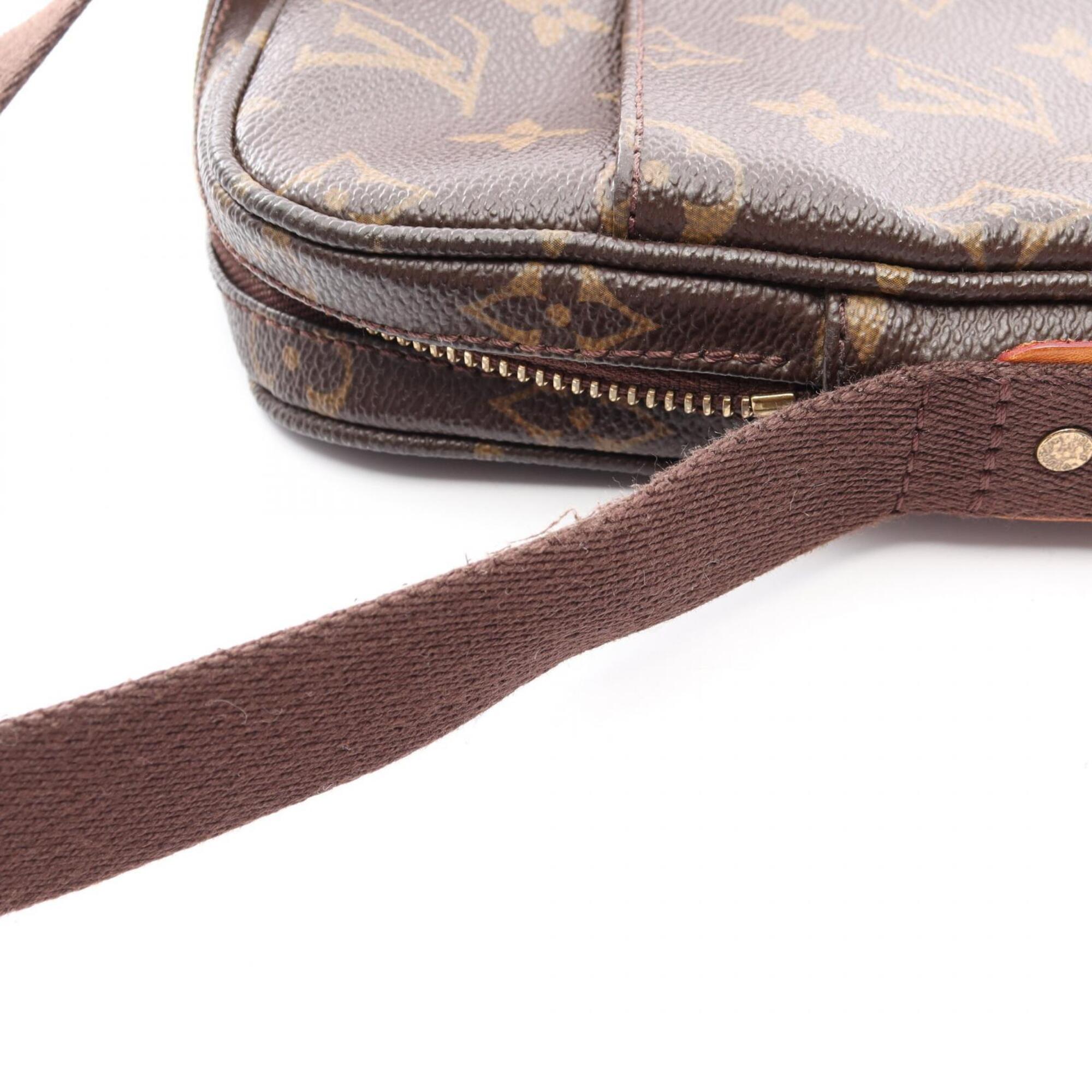 Louis Vuitton Brown Coated Canvas Pvc Monogram Leather Handbag Shoulder Bag (Pre-Owned)