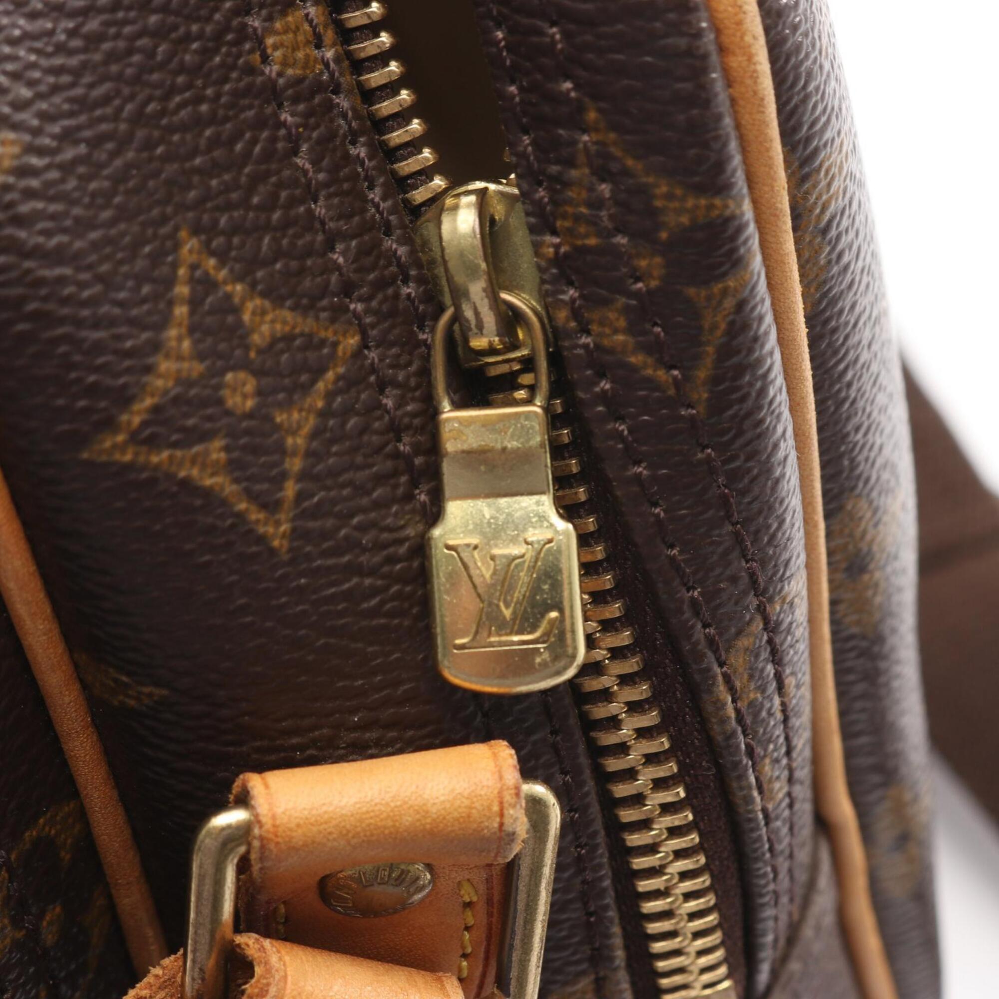 Louis Vuitton Brown Monogram Coated Canvas Leather Shoulder Bag (Pre-Owned)