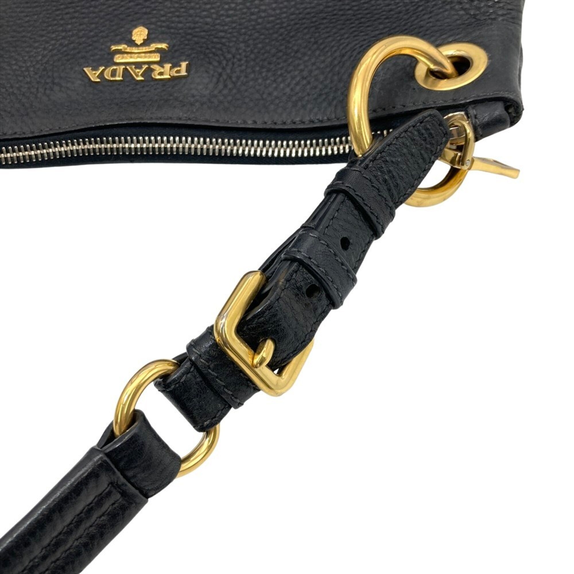 Prada Black Leather Shoulder Bag (Pre-Owned)