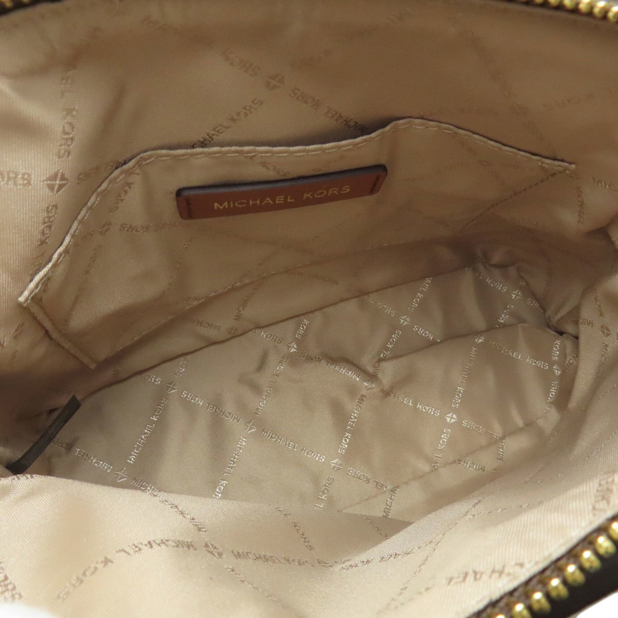 Michael Kors Brown Pvc Handbag Pouch (Pre-Owned)