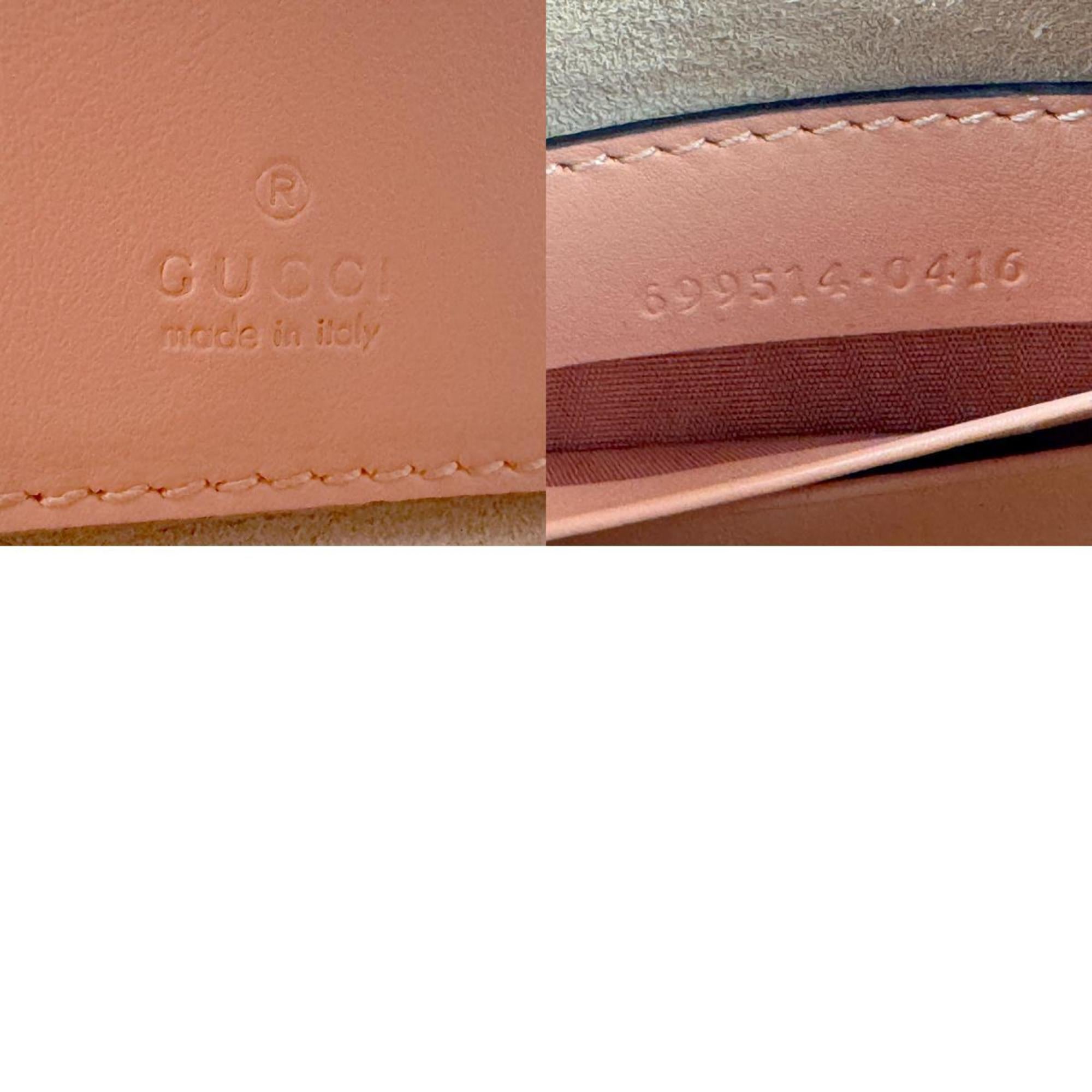 Gucci Salmon Pink Leather Handbag Shoulder Bag (Pre-Owned)