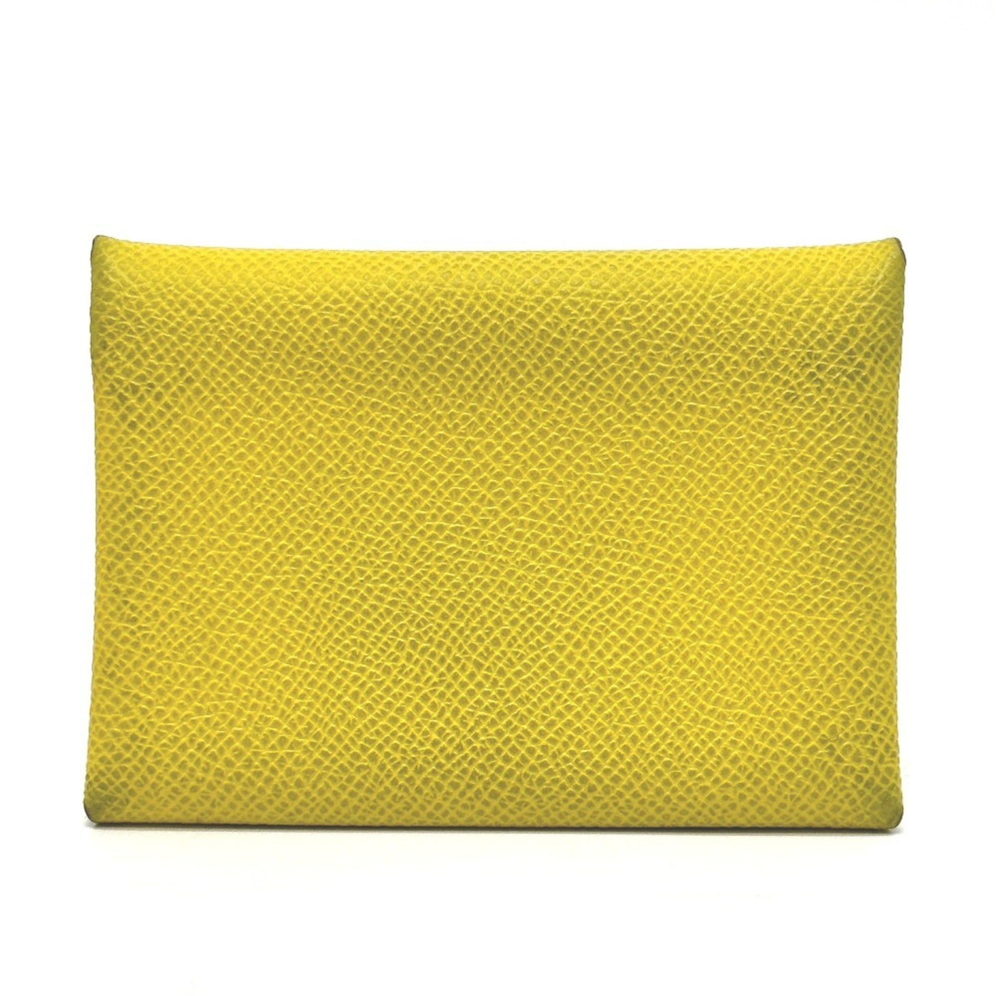 Hermes Jaune Yellow Epsom Leather Coin Purse/Coin Case (Pre-Owned)