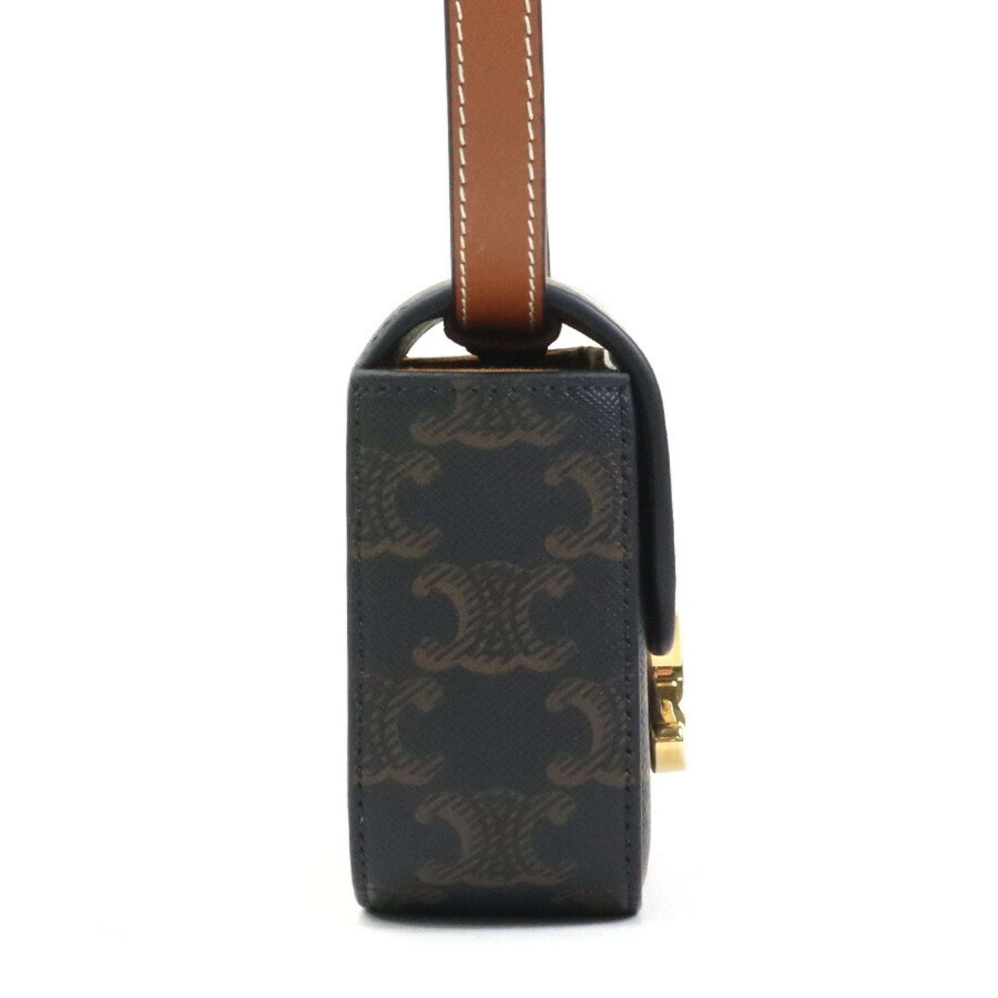 Celine Brown Pvc Leather Shoulder Bag (Pre-Owned)