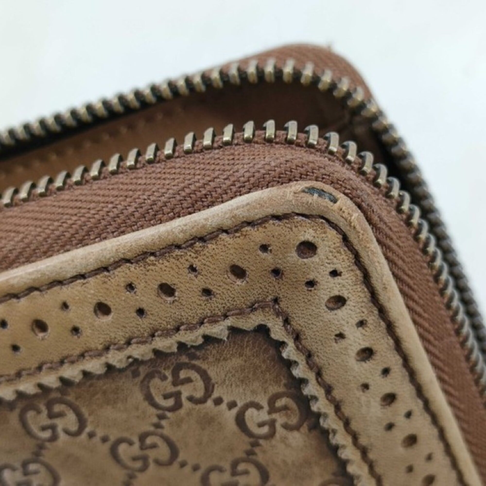 Gucci Brown Leather Coin Purse/Coin Case (Pre-Owned)