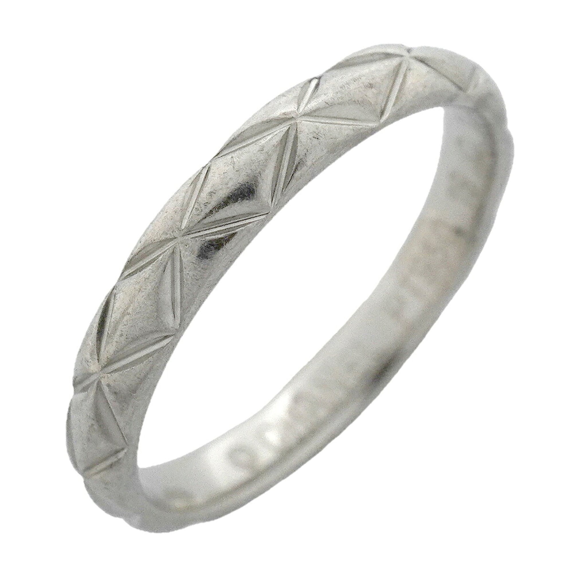 Chanel Platinum 950 Band Ring (Pre-Owned)