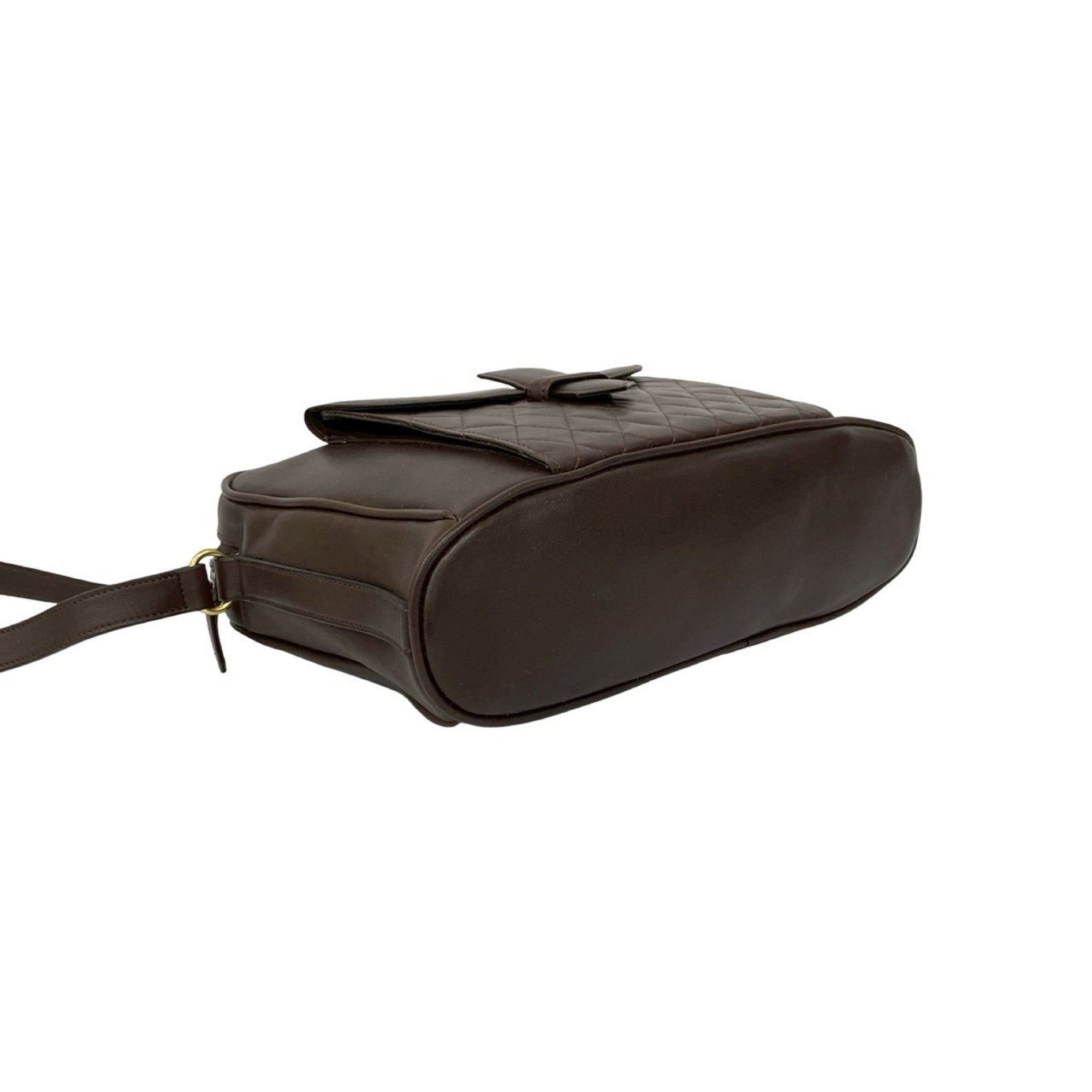 Yves Saint Laurent Brown Leather Pochette Shoulder Bag (Pre-Owned)