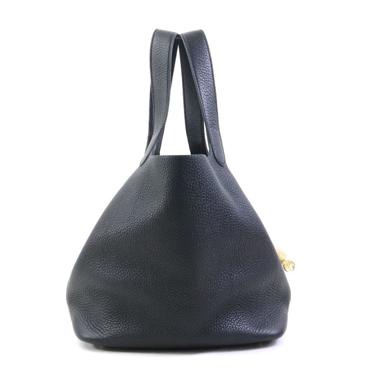 Hermes Black Taurillon Clemence Leather Handbag (Pre-Owned)