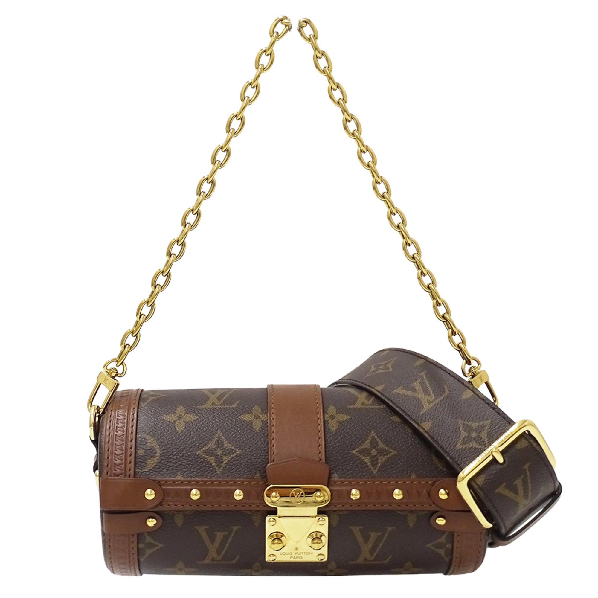 Louis Vuitton Brown Monogram Canvas Handbag Shoulder Bag (Pre-Owned)