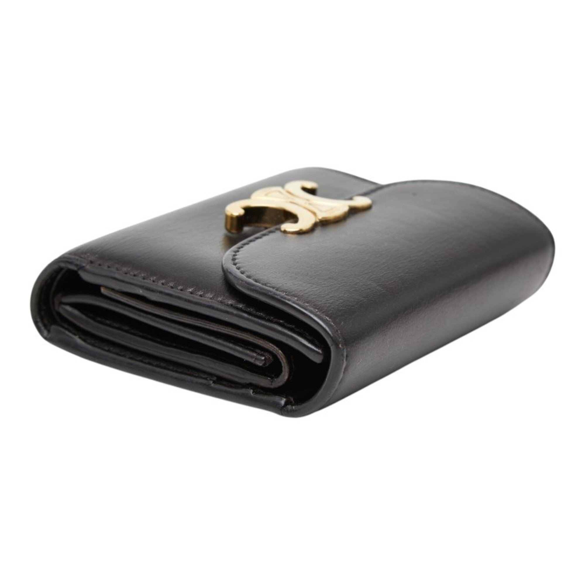 Celine Black Leather Wallet (Tri-Fold) (Pre-Owned)