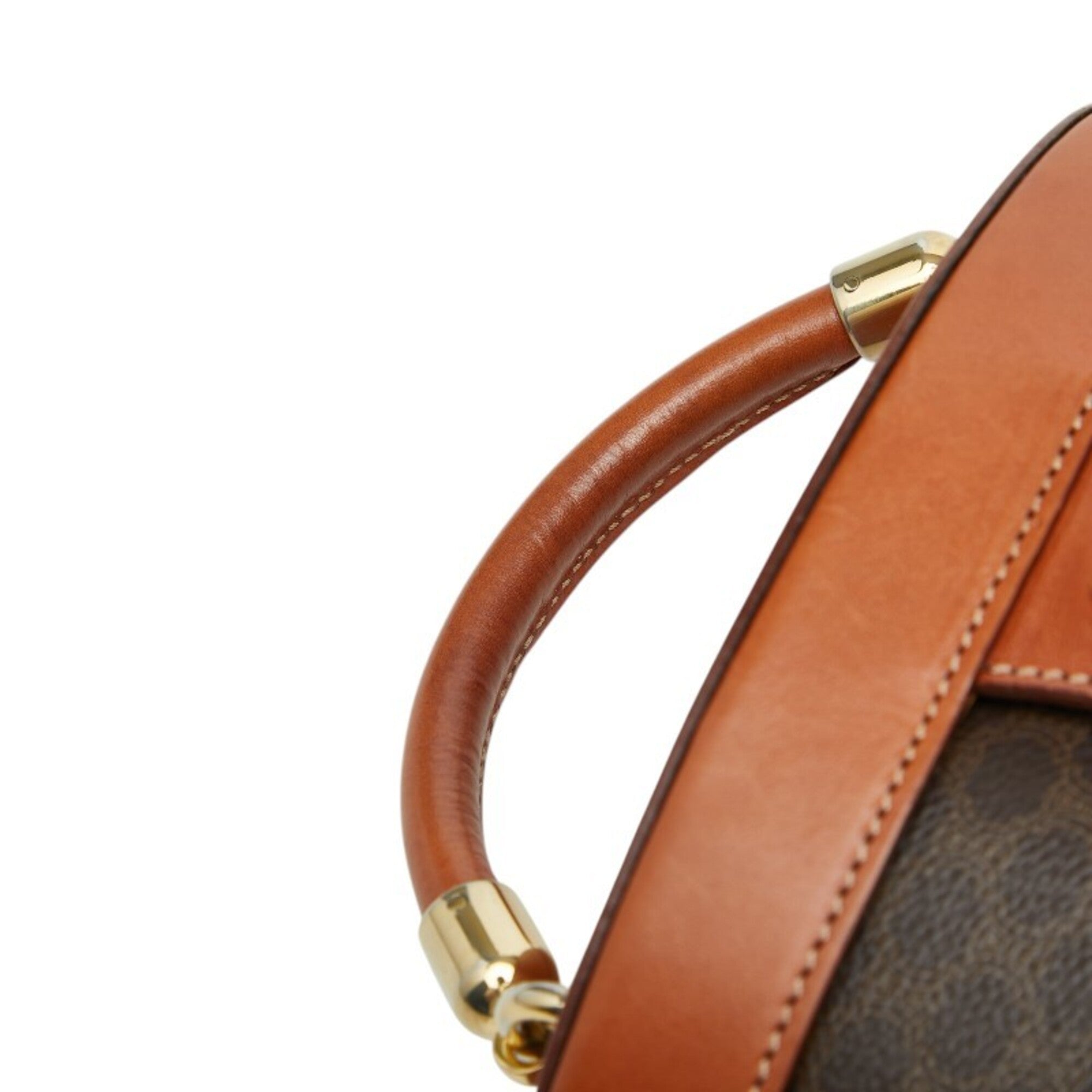 Celine Brown Pvc Shoulder Bag Vanity Bag (Pre-Owned)