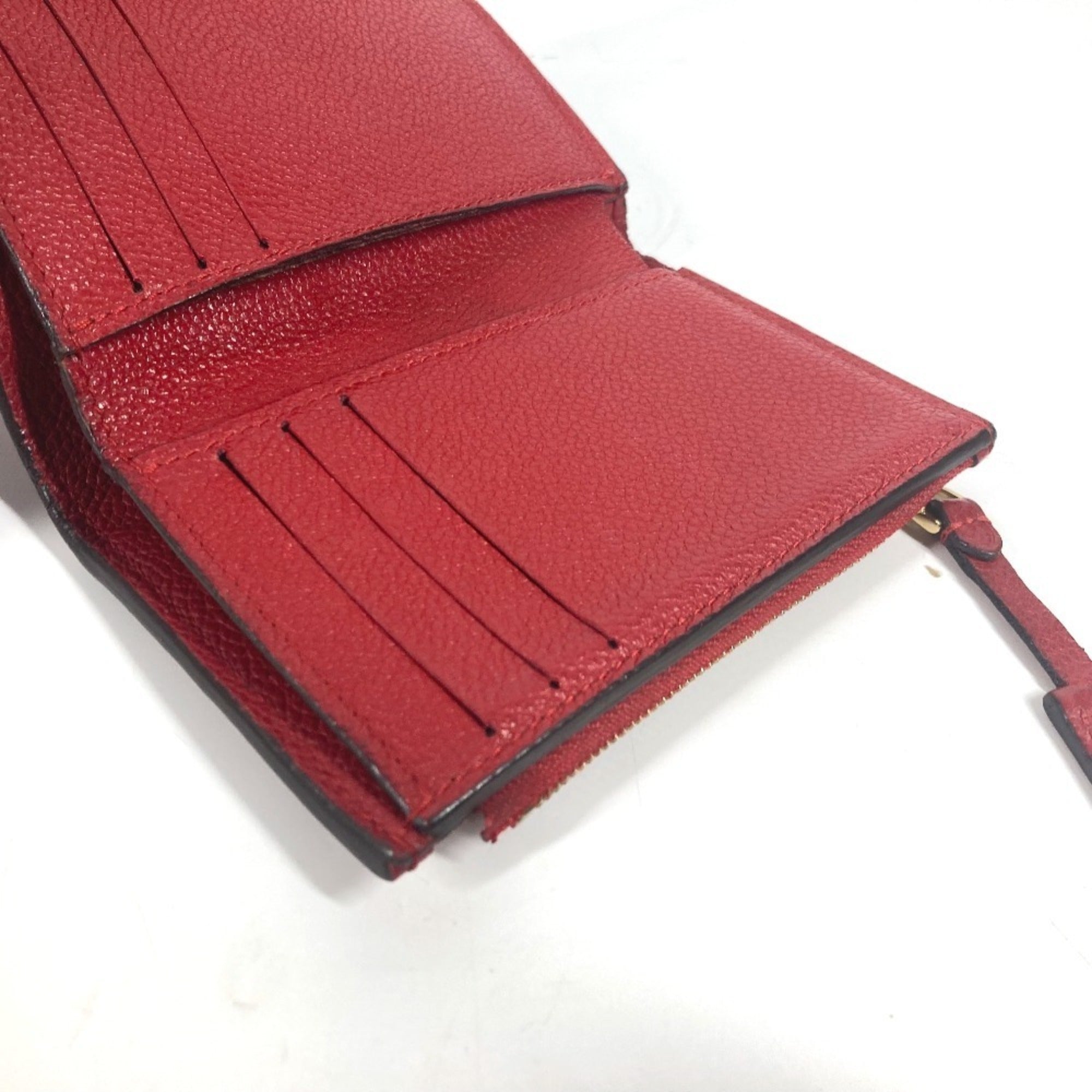 Louis Vuitton Cerise Red Color Monogram Empreinte Wallet (Tri-Fold) (Pre-Owned)
