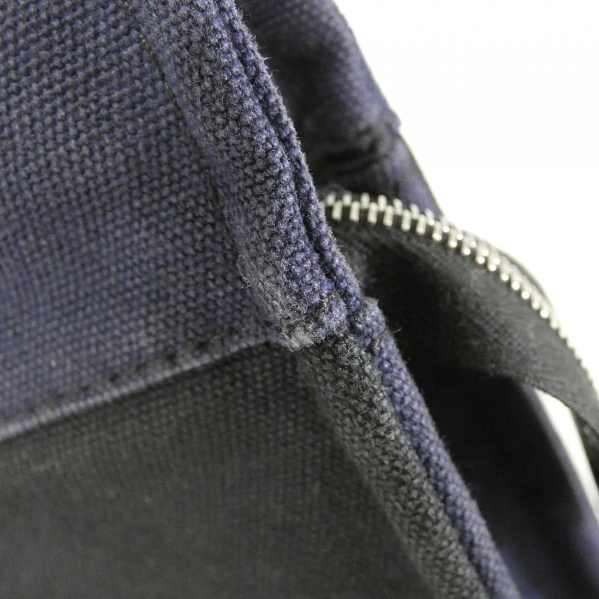 Hermes Black Navy Canvas Handbag Pouch (Pre-Owned)