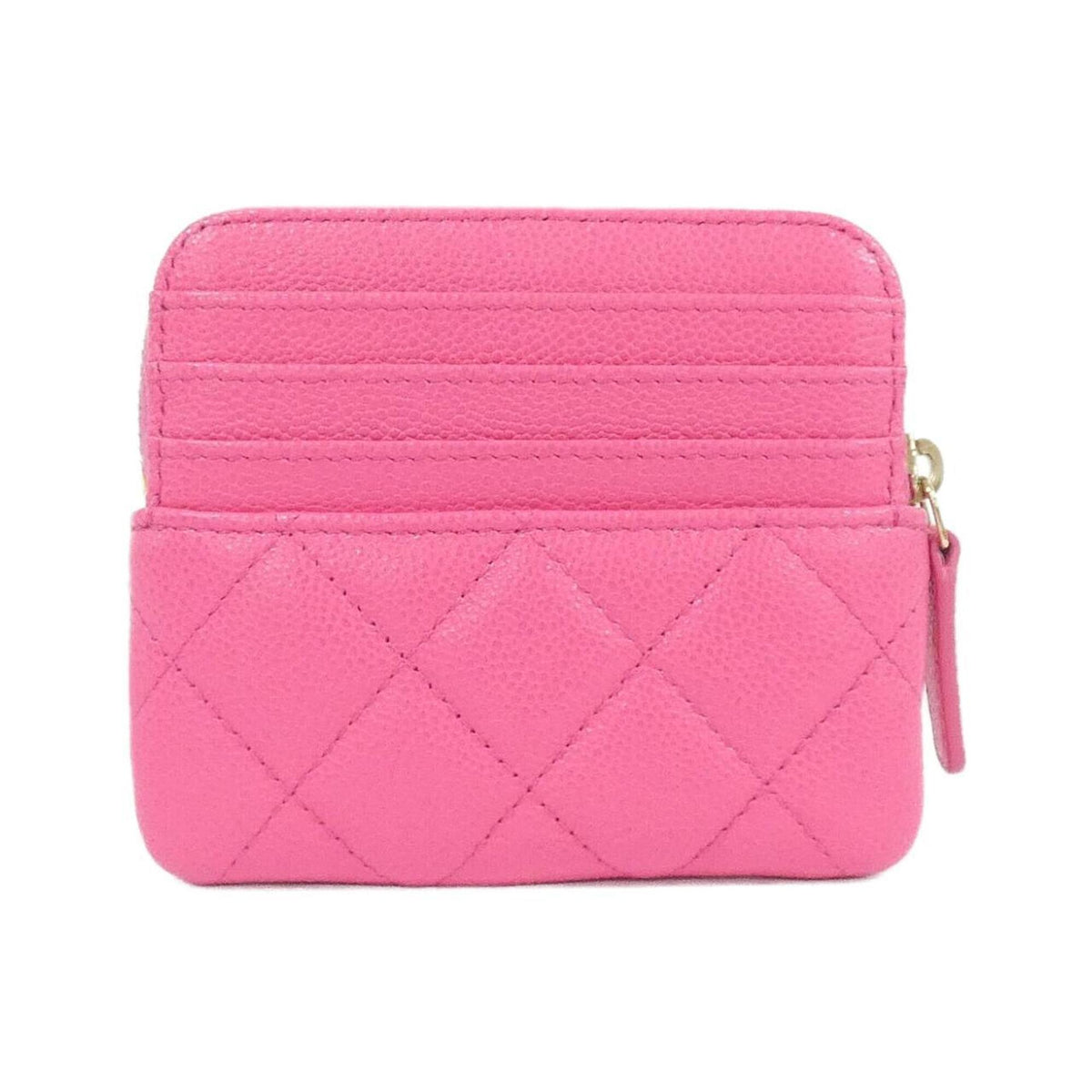 Chanel Pink Grained Calfskin Coin Purse/Coin Case (Pre-Owned)