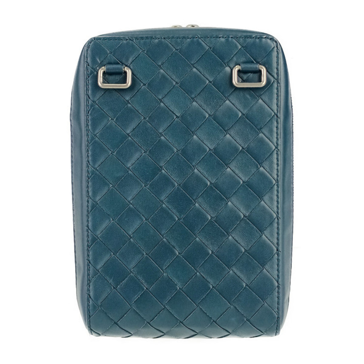 Bottega Veneta Blue Intrecciato Handbag Shoulder Bag Tote Bag (Pre-Owned)
