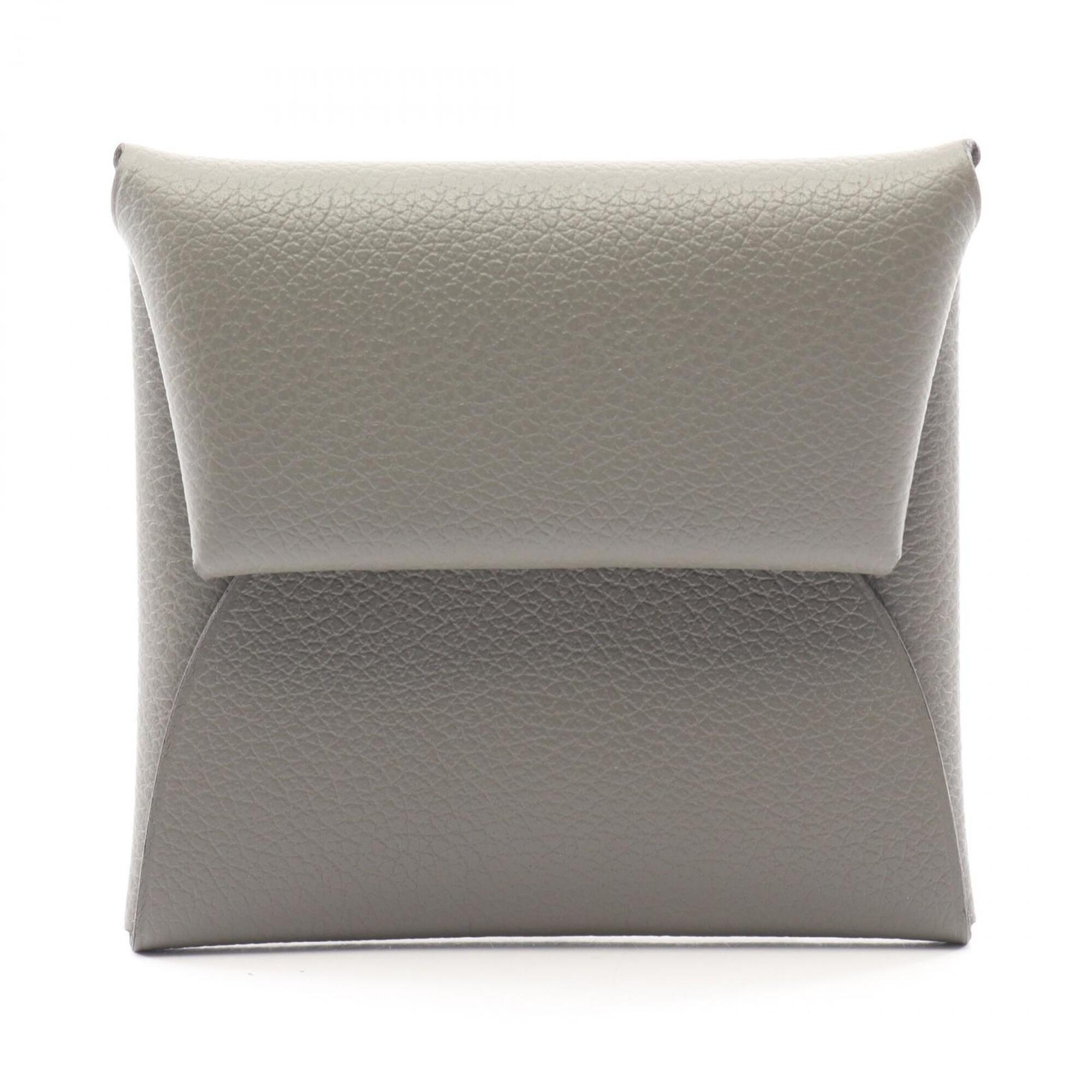 Hermes Gray Evercalf Leather Coin Purse/Coin Case (Pre-Owned)