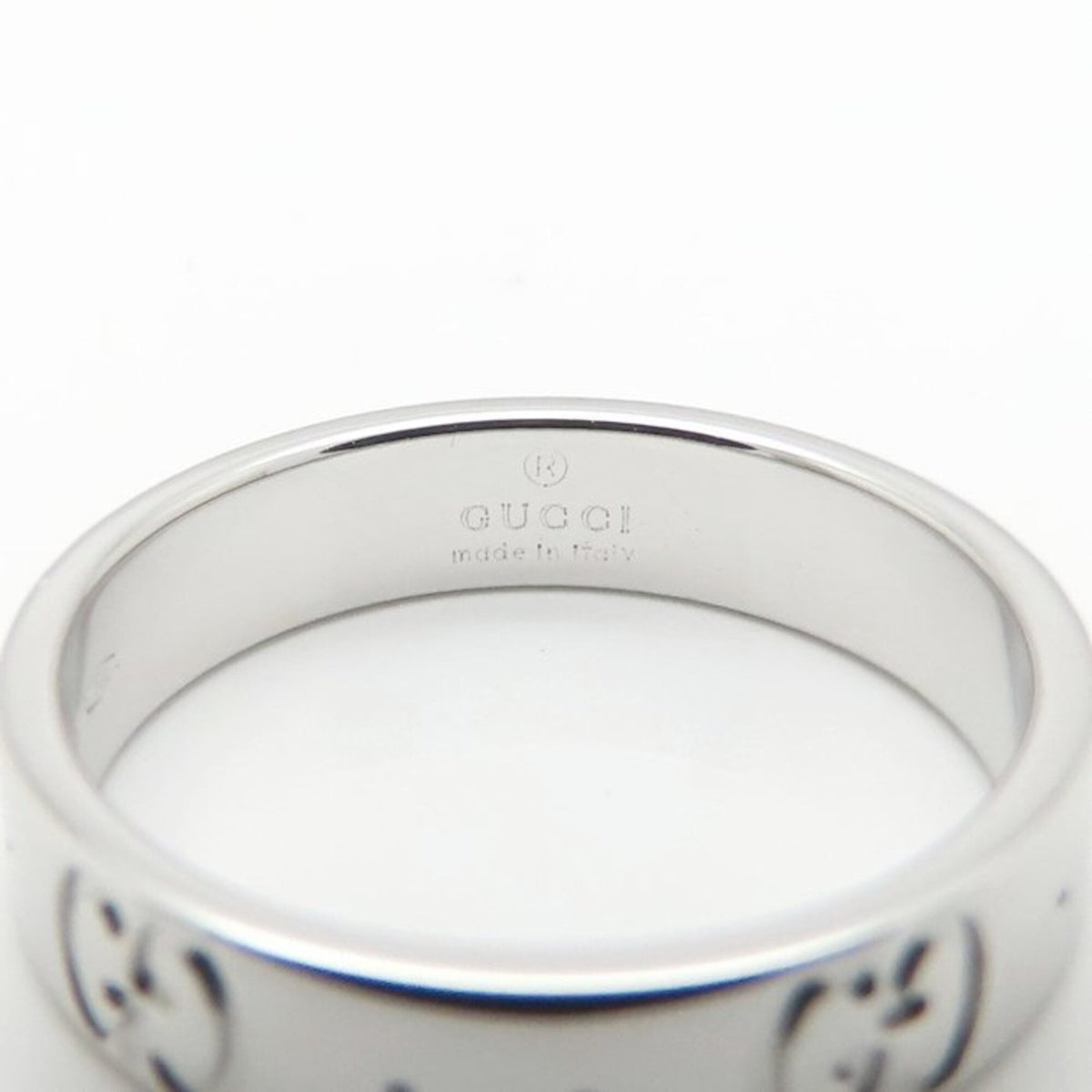 Gucci Icon White Gold (18K) Band Ring (Pre-Owned)