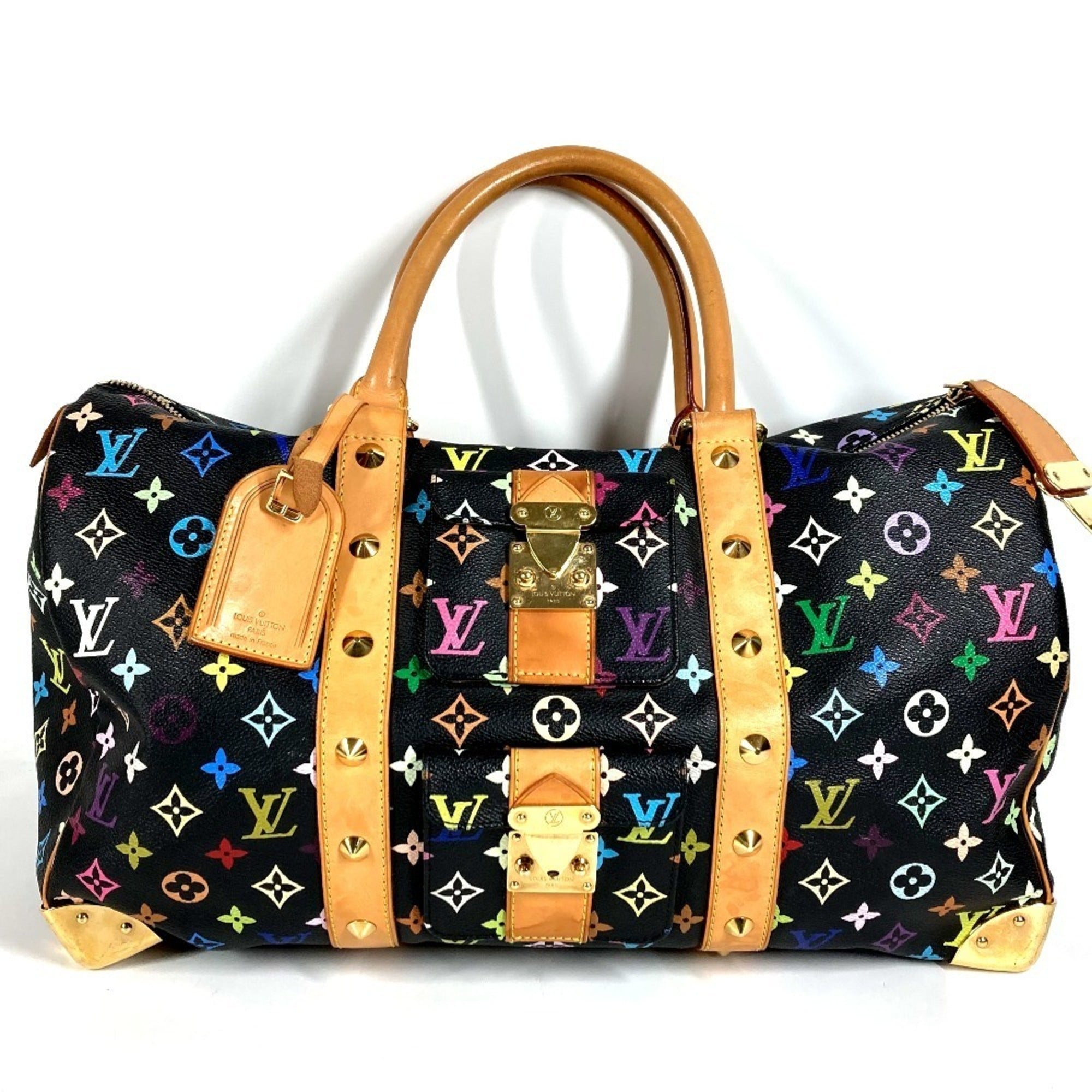 Louis Vuitton Black Monogram Monogram Multicolore Canvas Boston Bag Handbag (Pre-Owned)