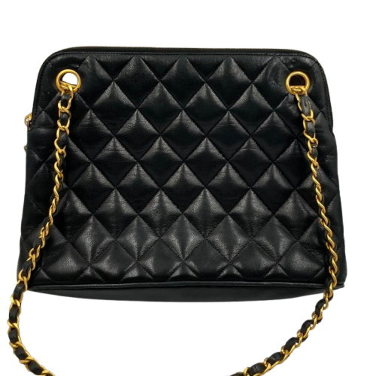 Chanel Matelasse Black Leather Shoulder Bag (Pre-Owned)
